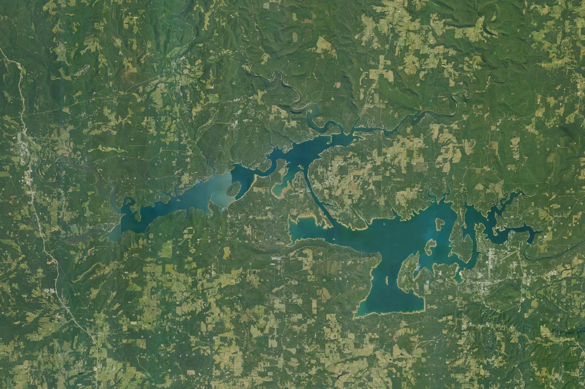 Aerial view of Greers Ferry Recreation Area