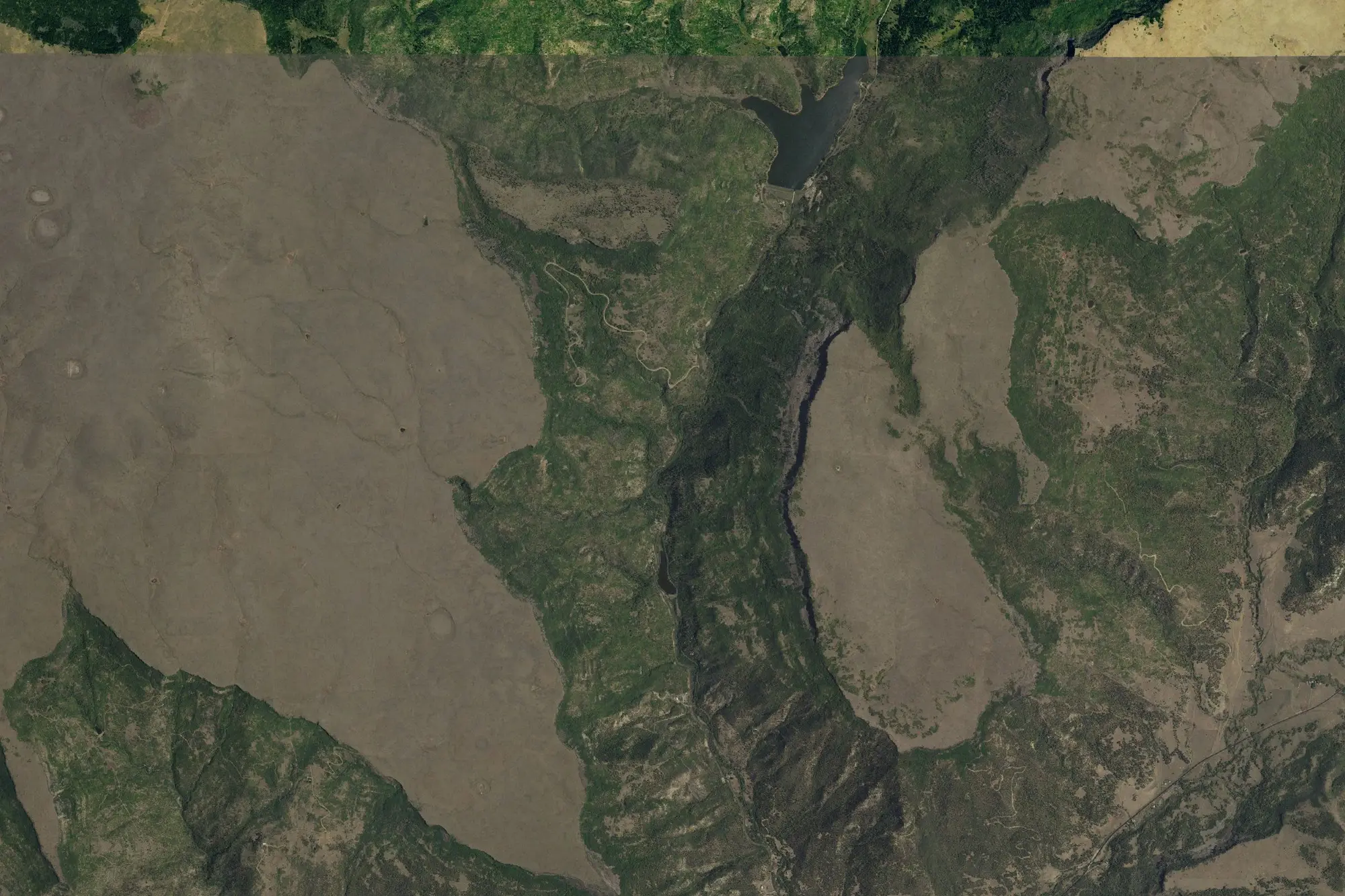 Aerial view of Sugarite Canyon State Park