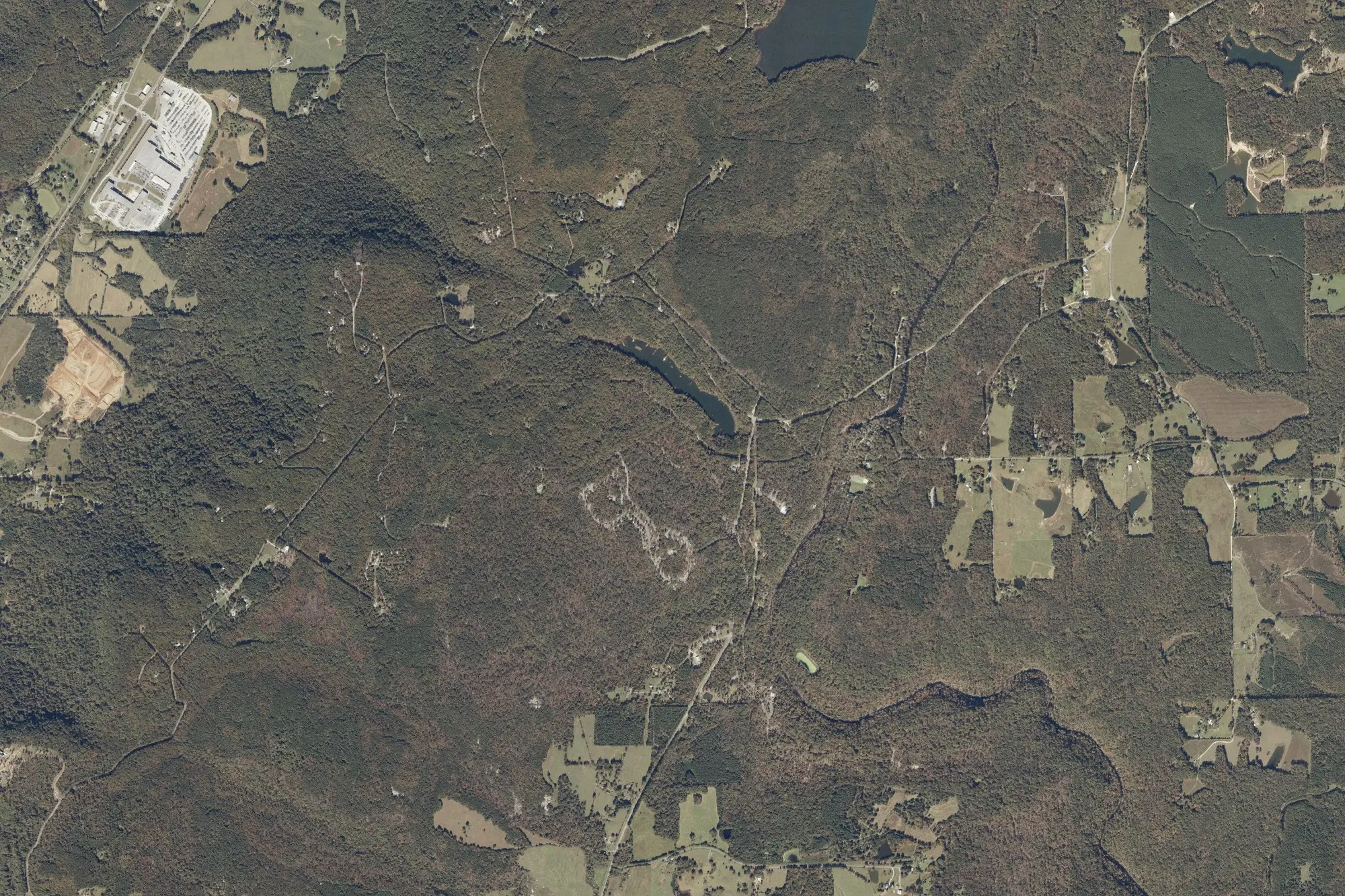 Aerial view of DeSoto State Park