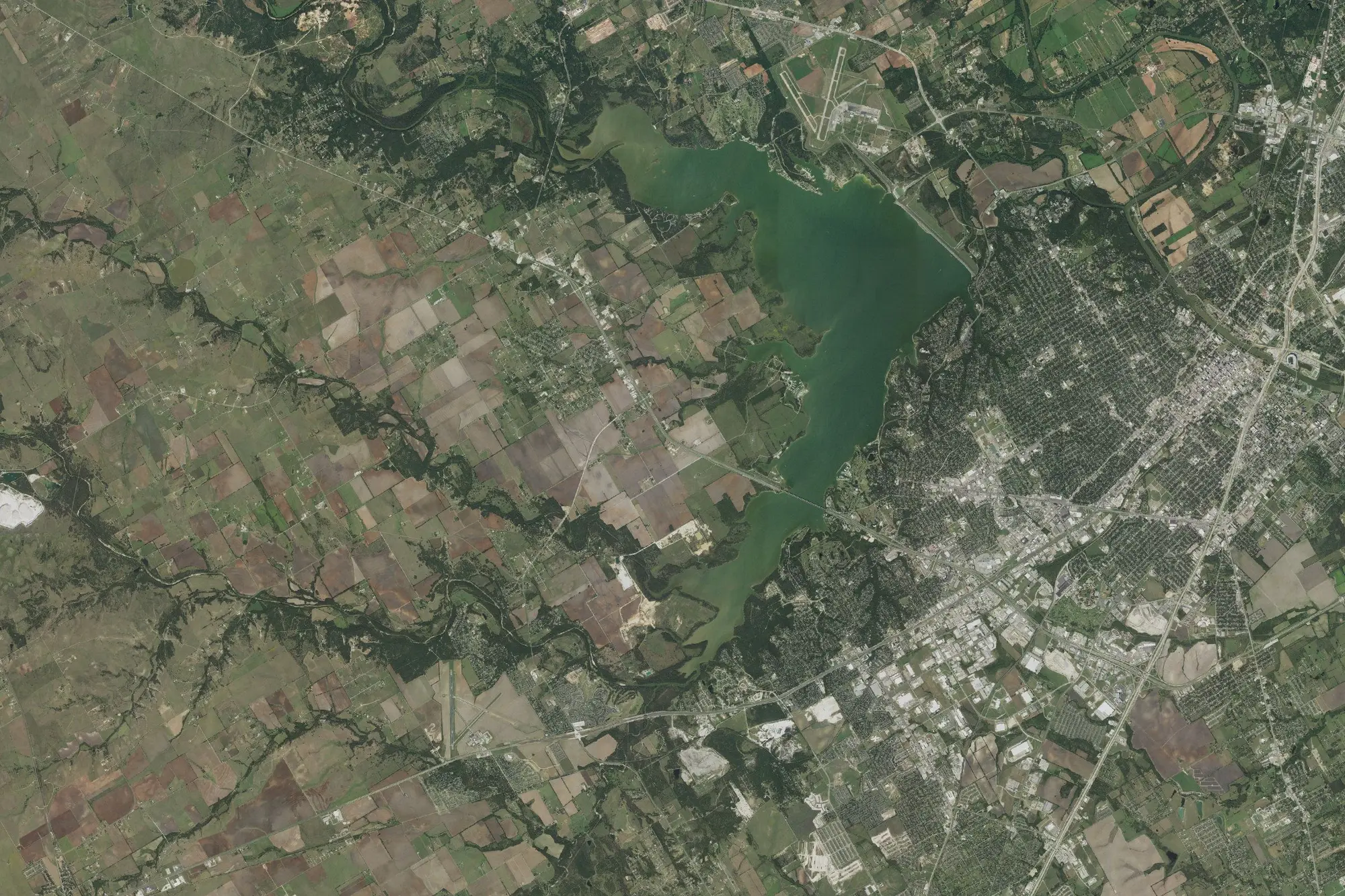 Aerial view of Waco Recreation Area