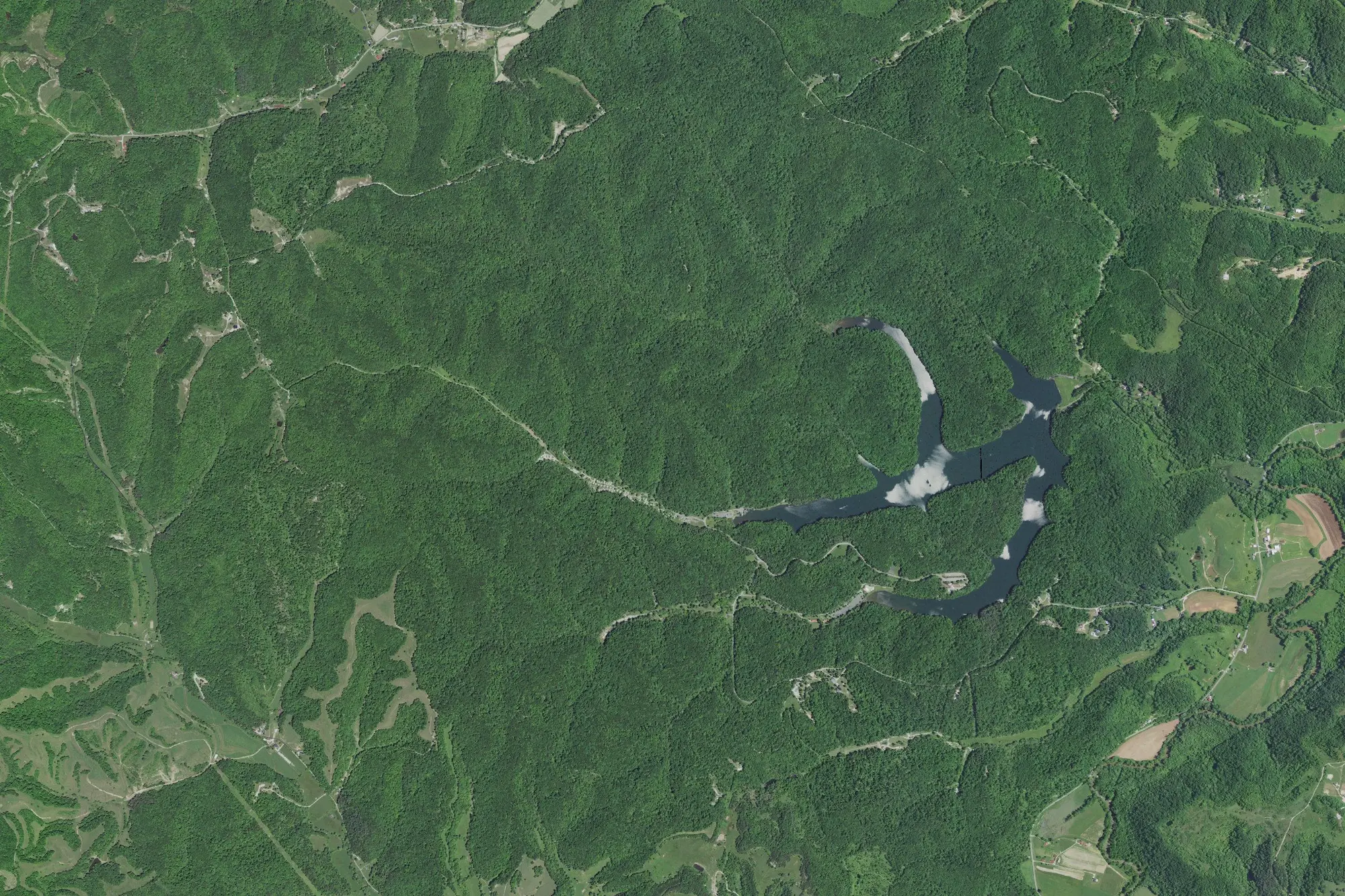 Aerial view of Greenbo Lake State Resort Park