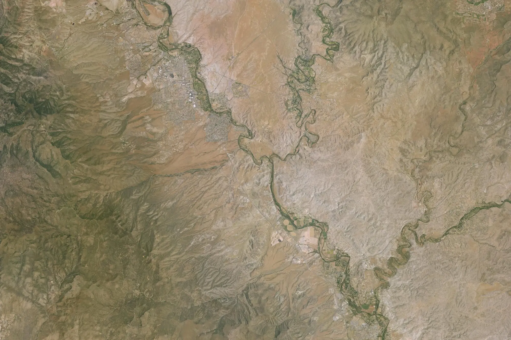 Aerial view of Verde River Greenway State Natural Area