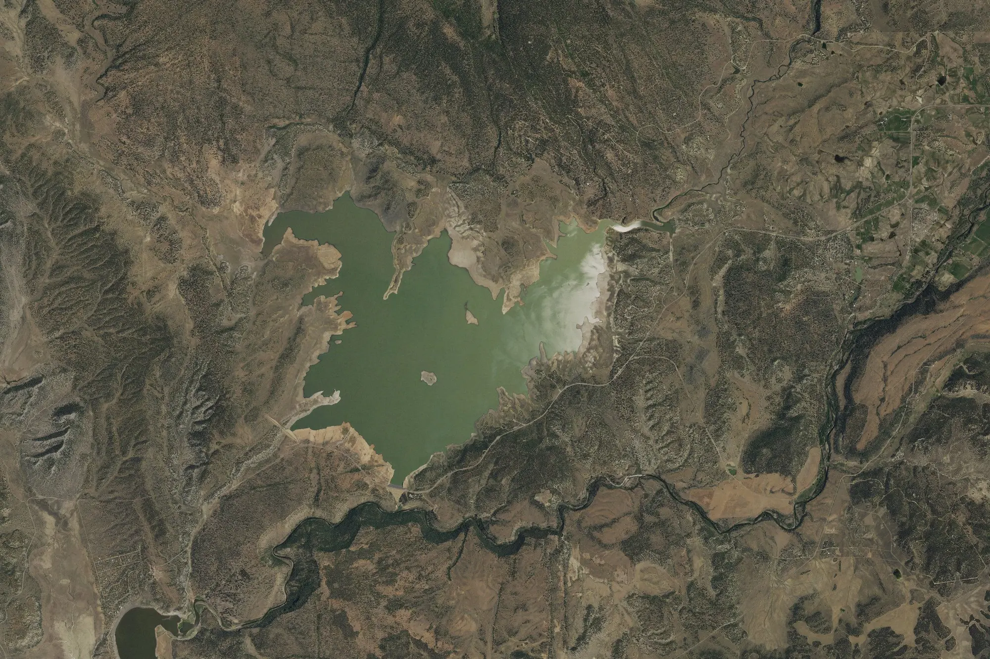 Aerial view of Heron Lake State Park