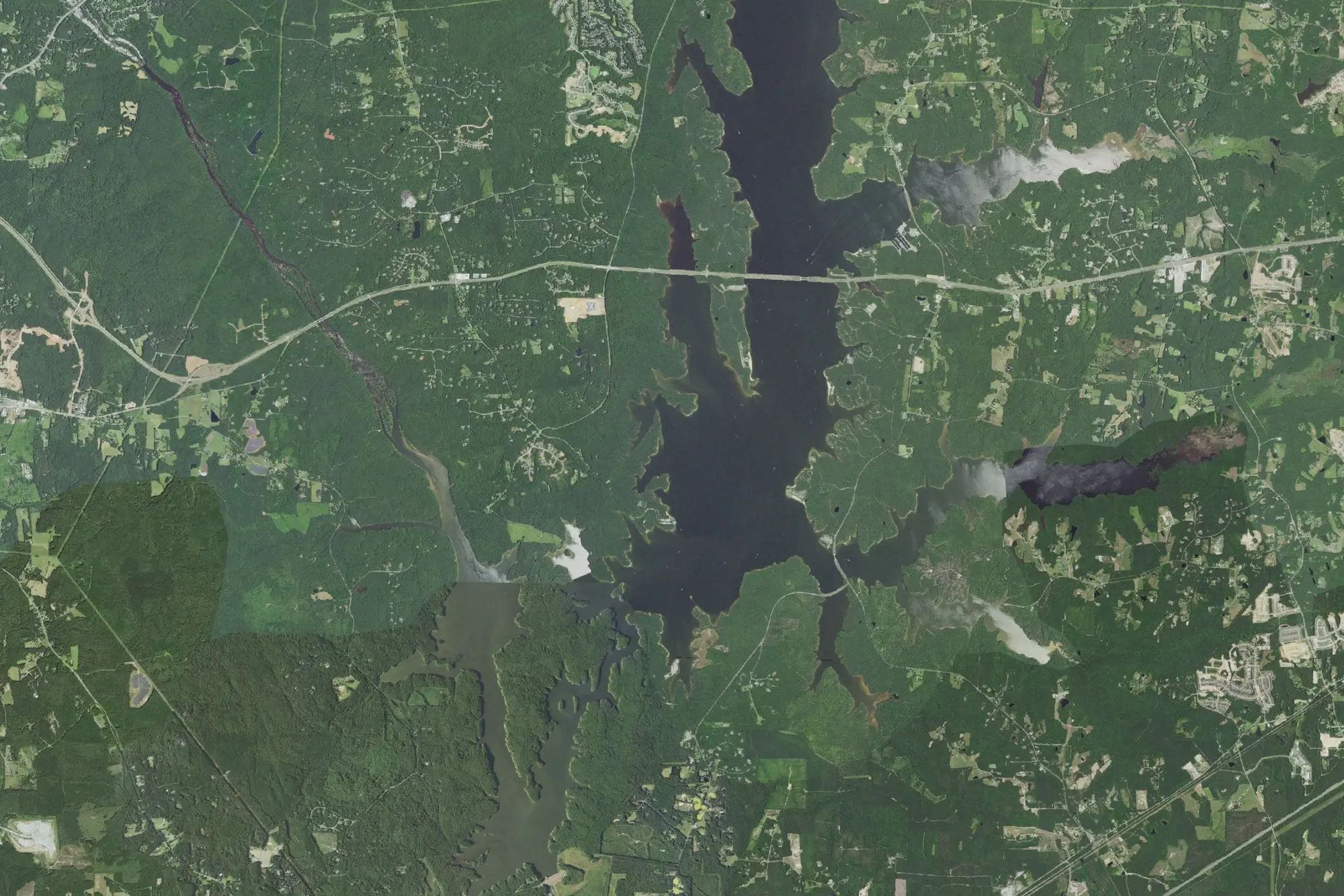Aerial view of Jordan Lake State Recreation Area