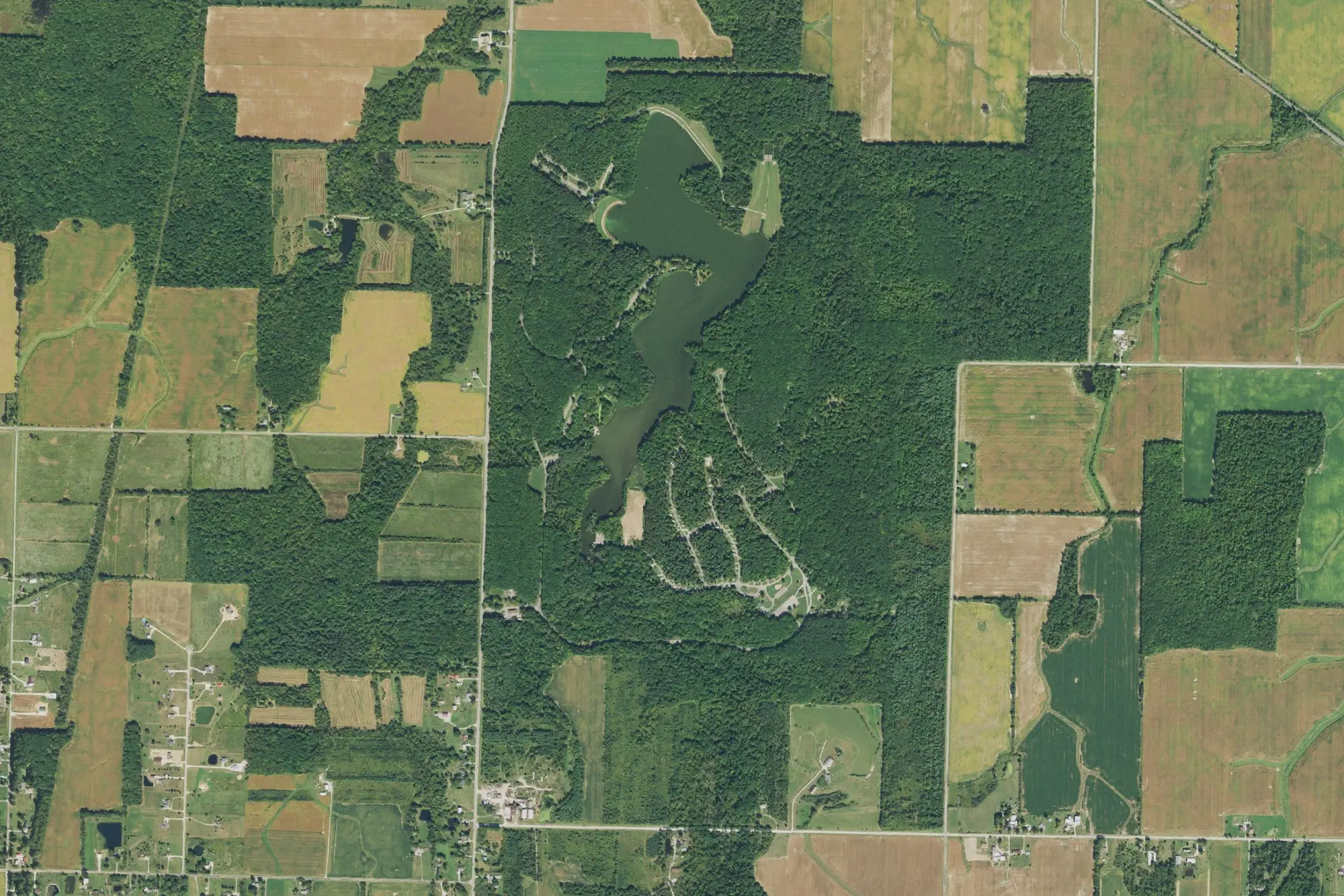 Aerial view of Findley State Park