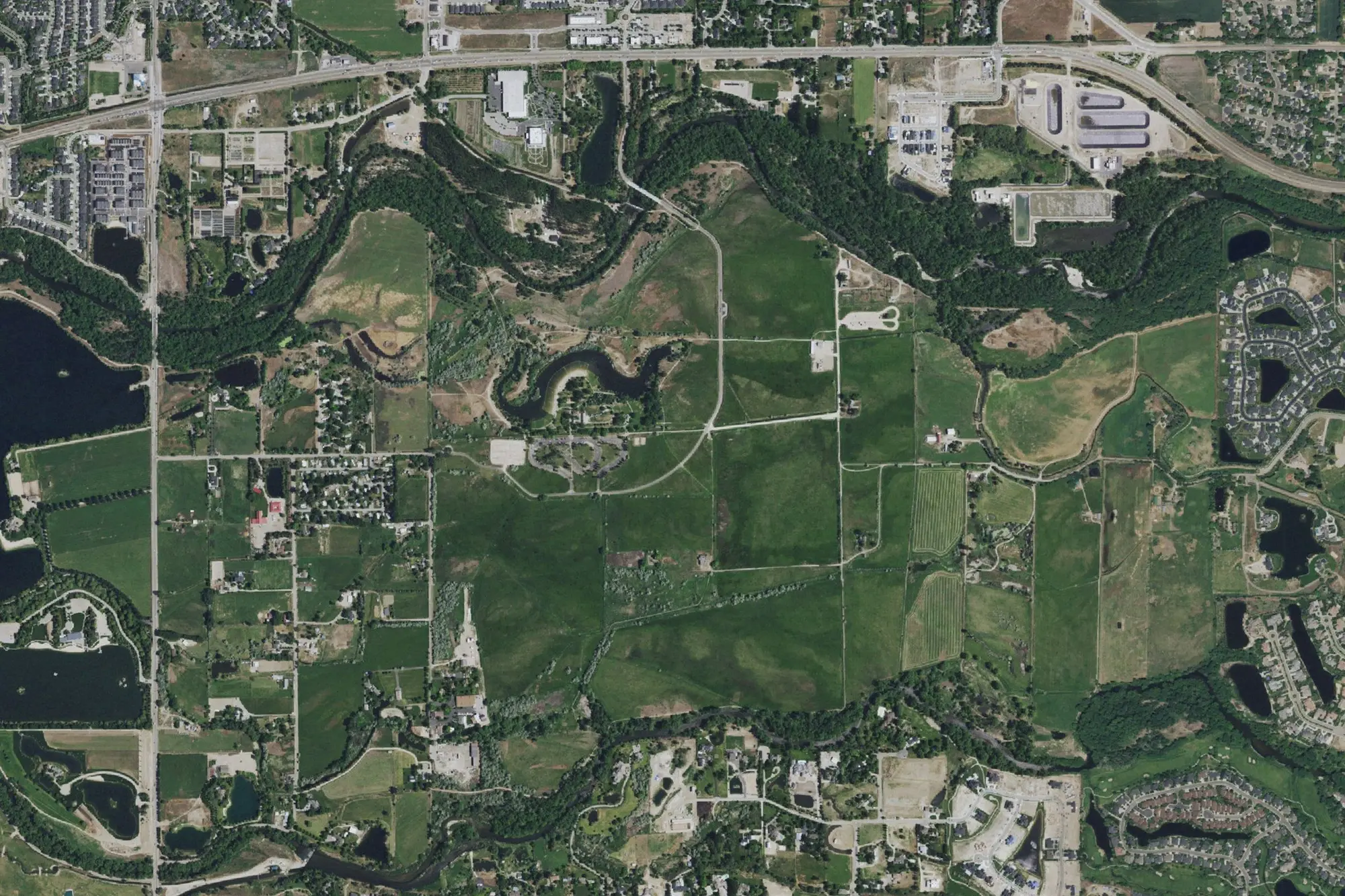 Aerial view of Eagle Island State Park
