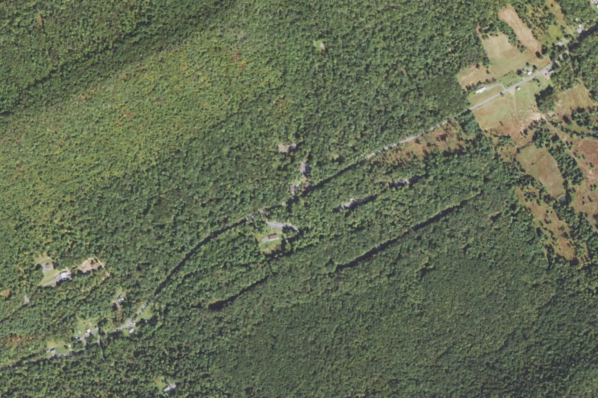 Aerial view of Reeds Gap State Park