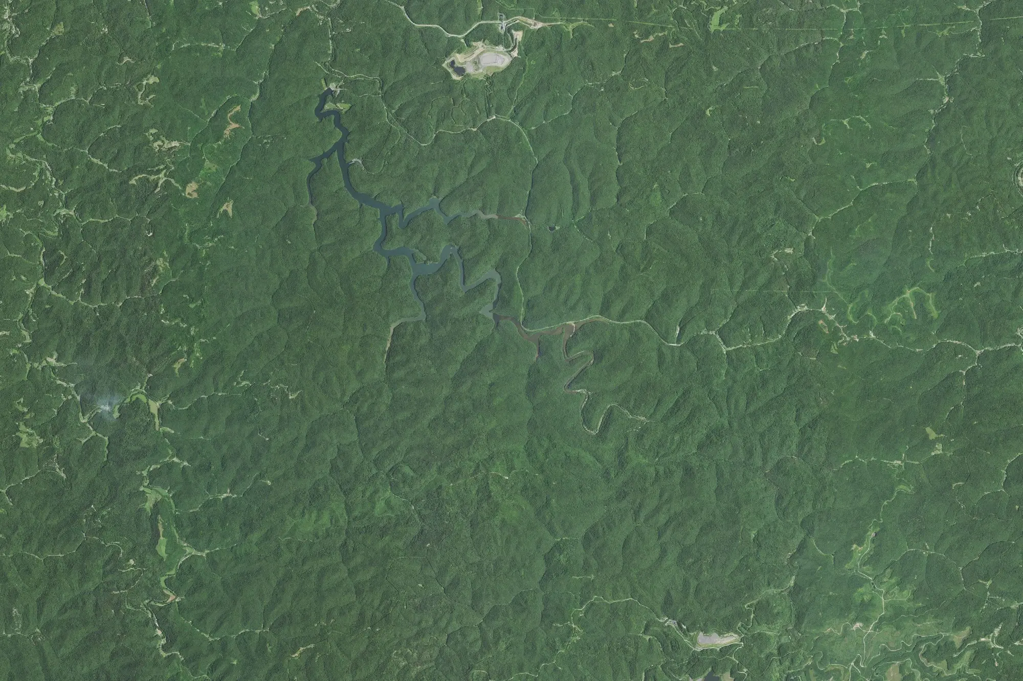 Aerial view of East Lynn Recreation Area