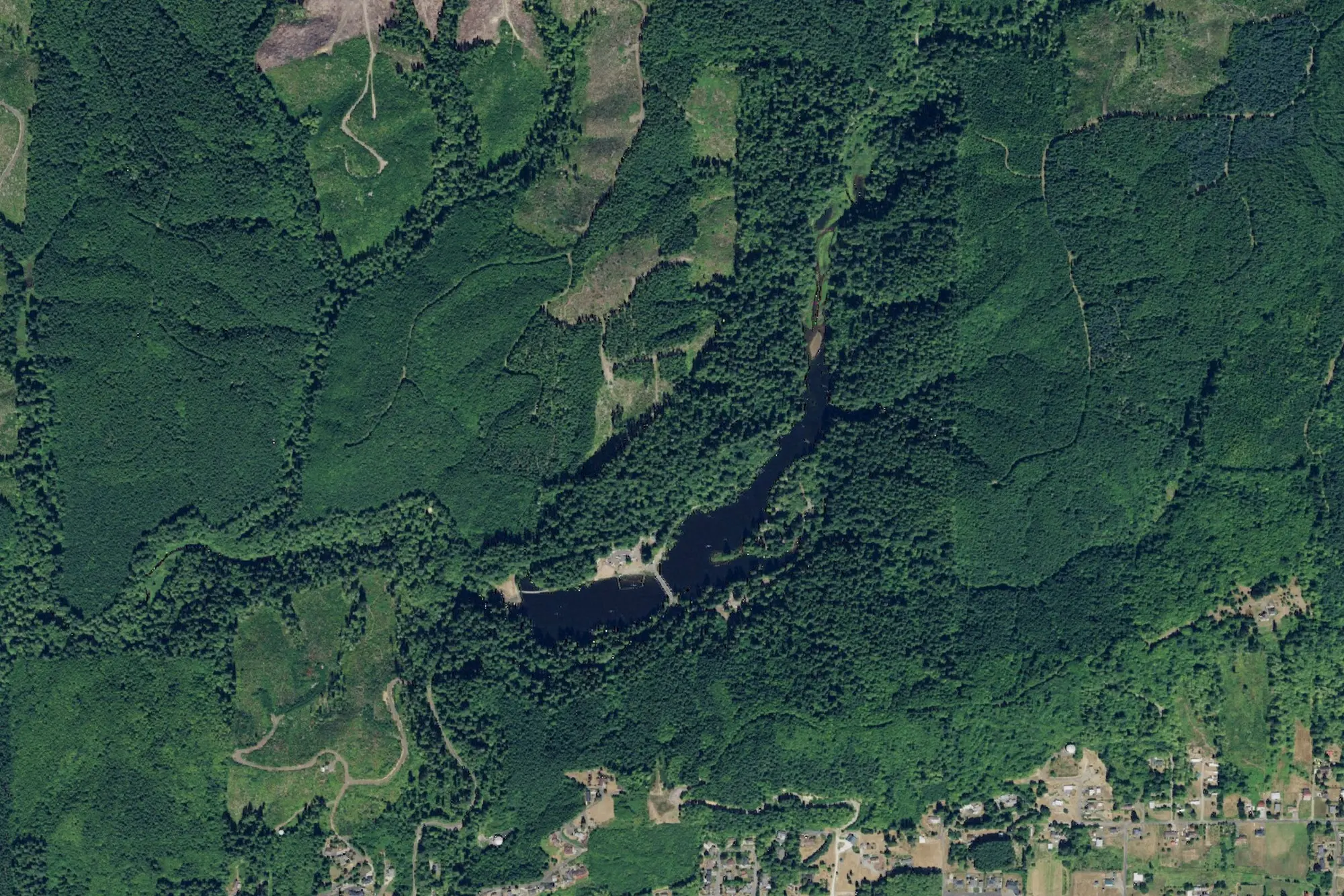 Aerial view of Lake Sylvia