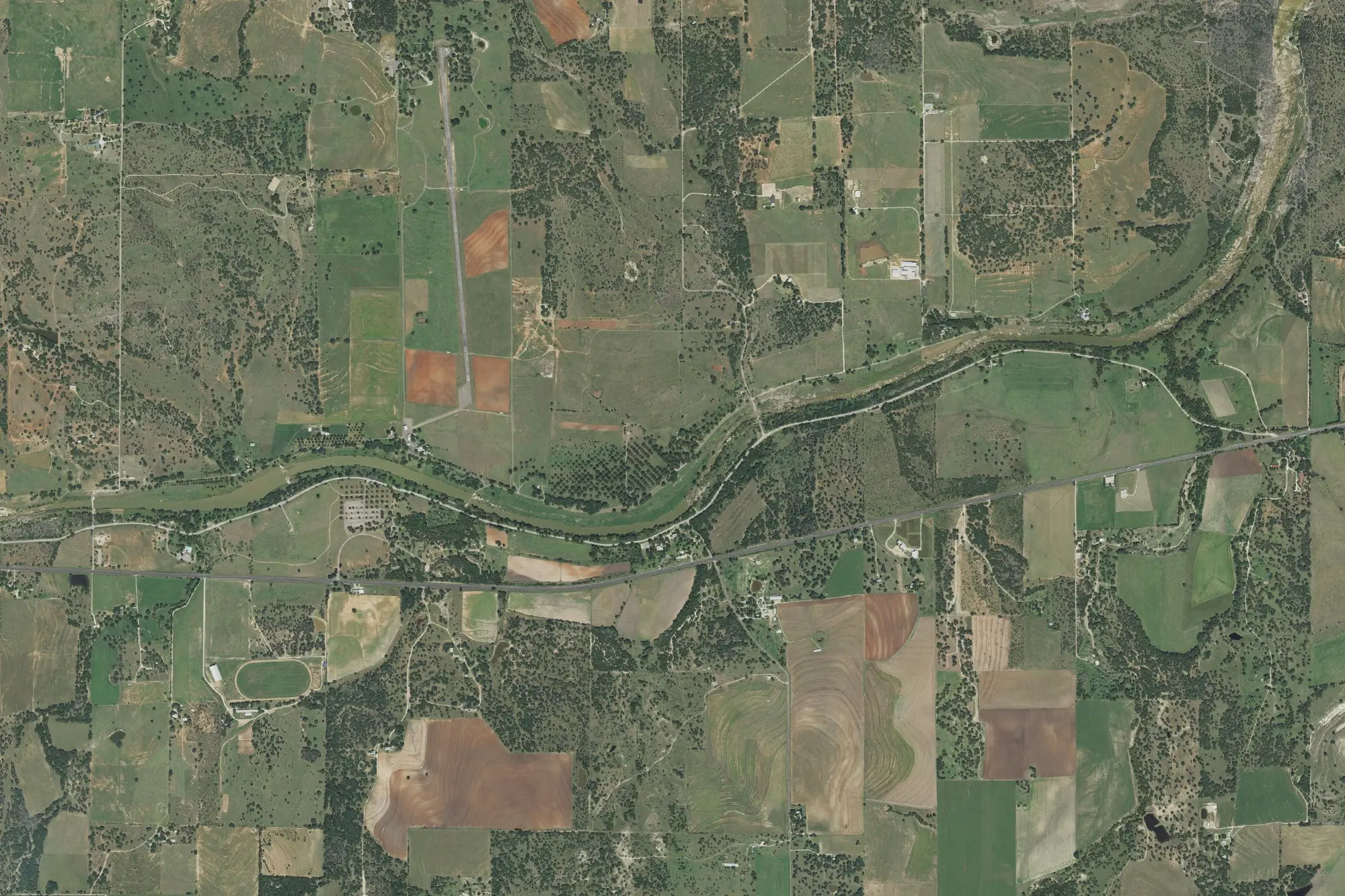 Aerial view of Lyndon B. Johnson State Park & Historic Site