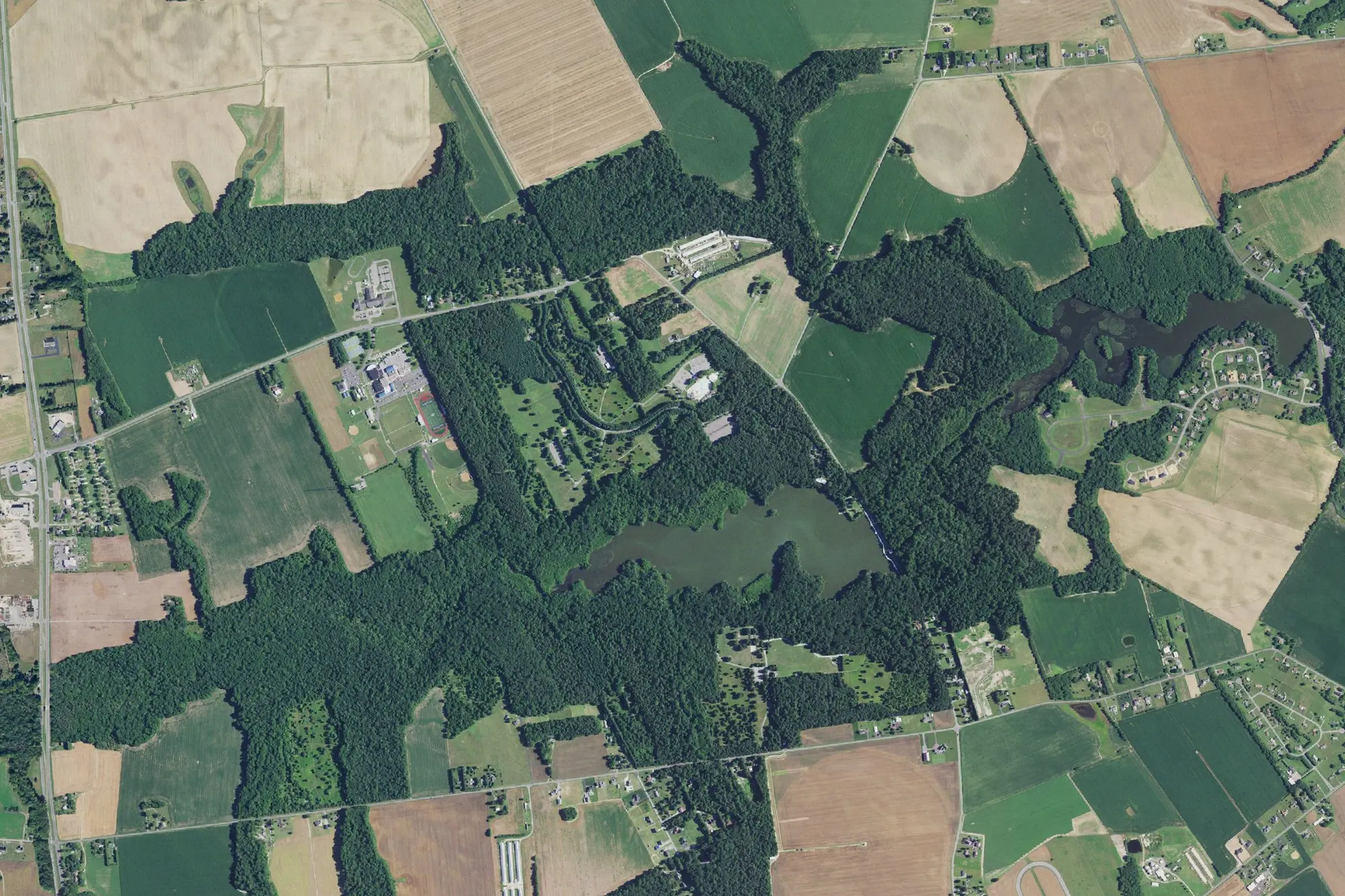 Aerial view of Killens Pond State Park