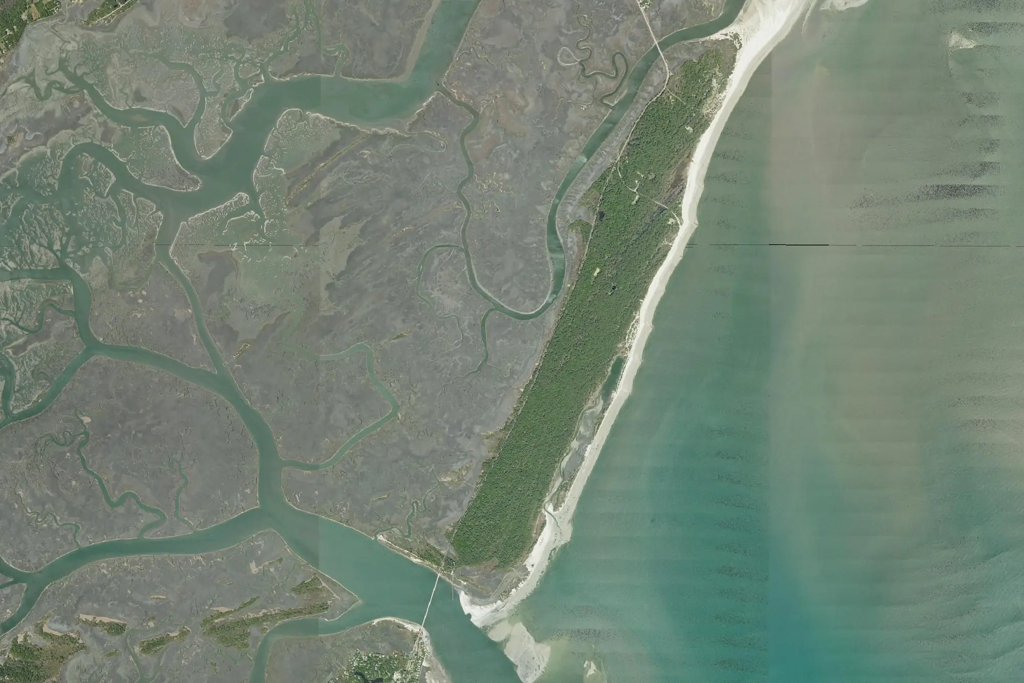 Aerial view of Hunting Island State Park