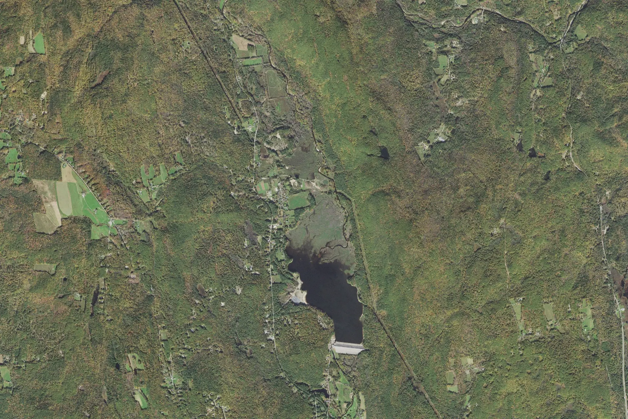Aerial view of Surry Mountain Recreation Area