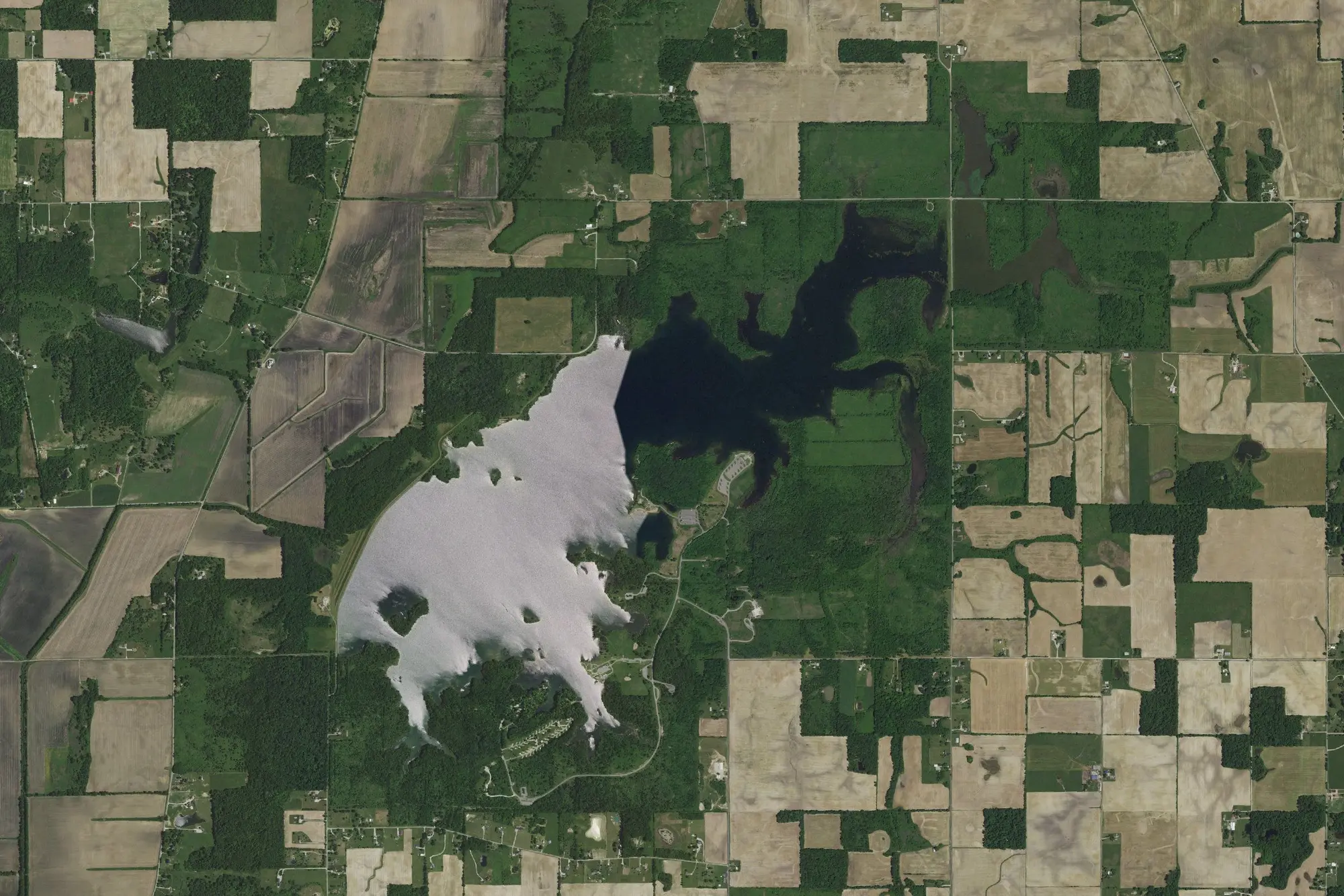 Aerial view of Summit Lake State Park