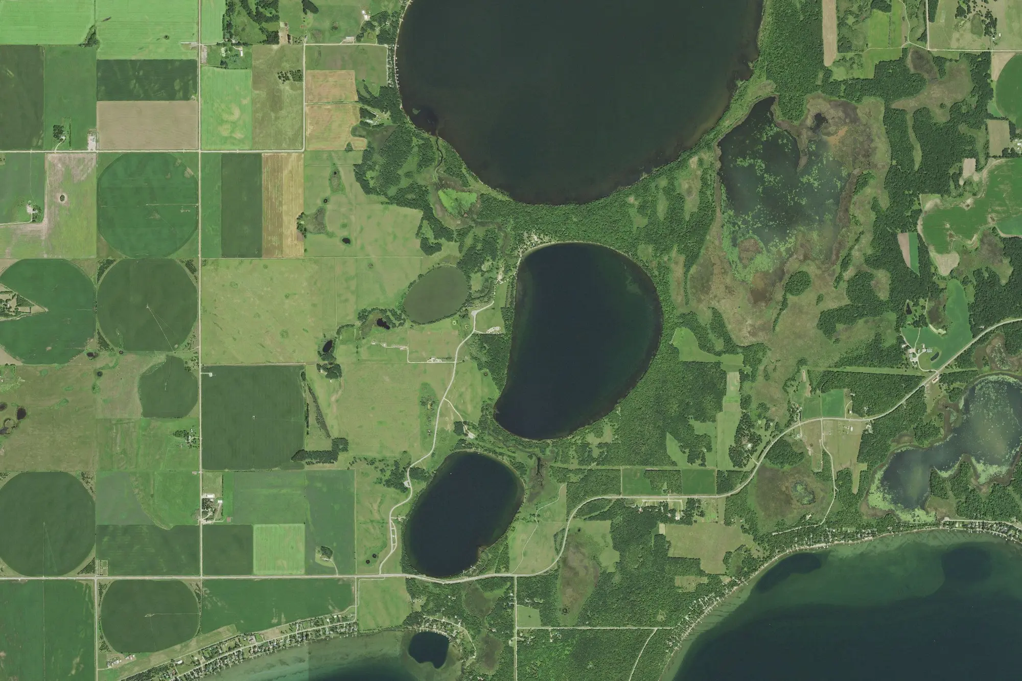 Aerial view of Glendalough State Park