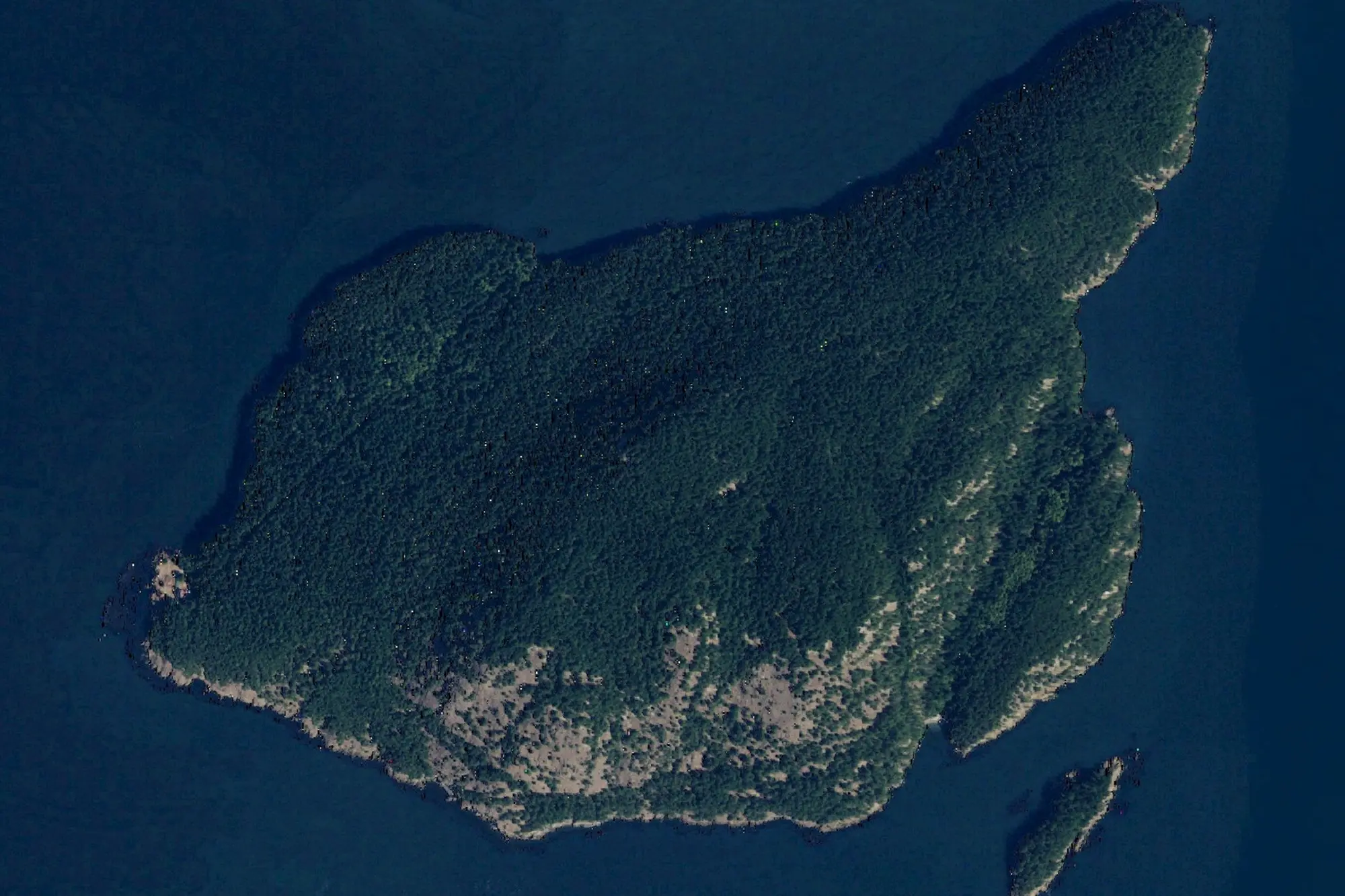 Aerial view of Burrows Island