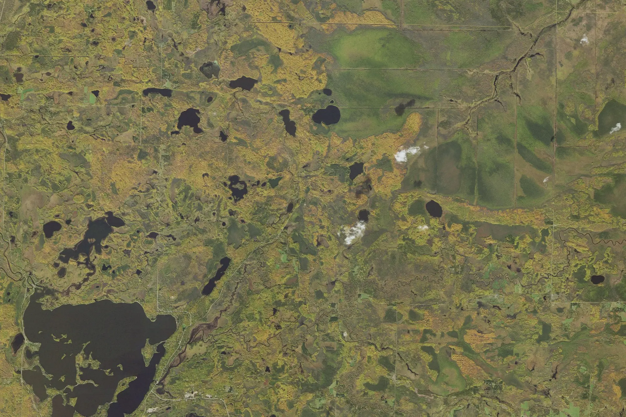 Aerial view of Savanna Portage State Park