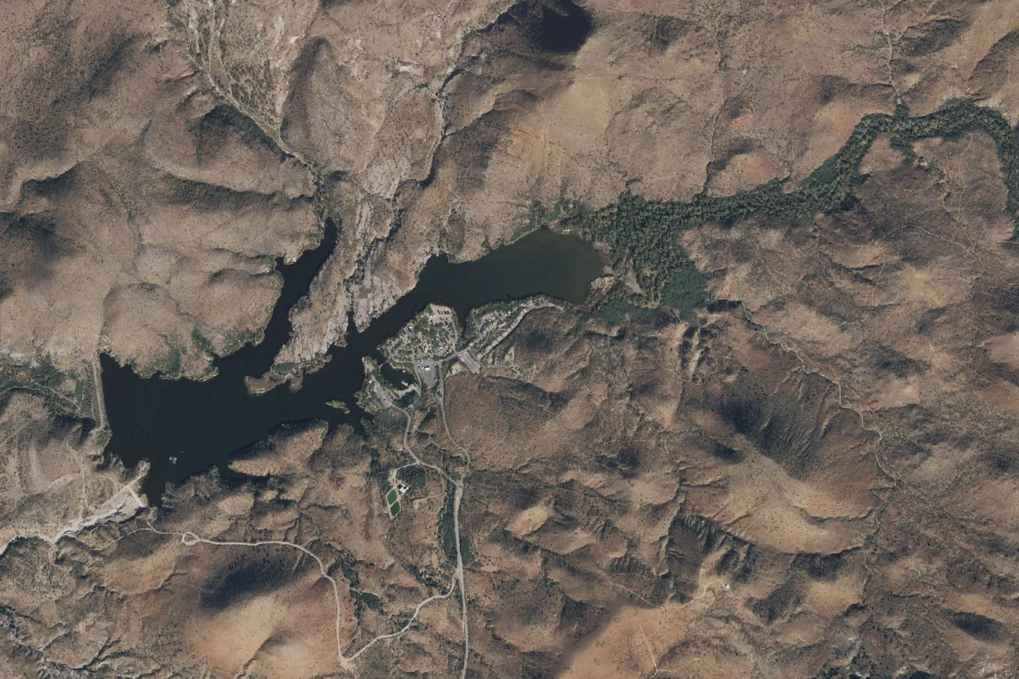 Aerial view of Patagonia Lake State Park