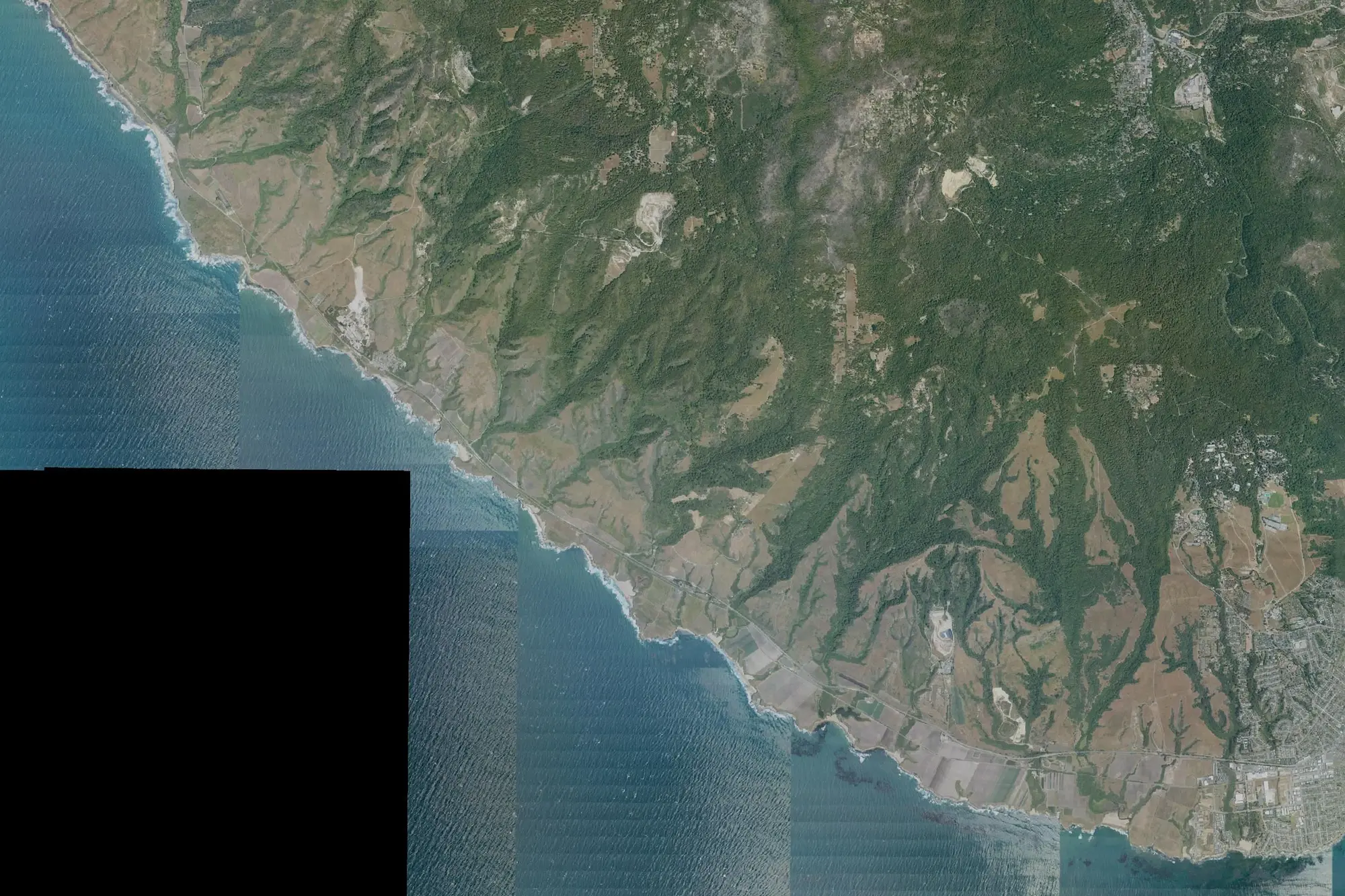 Aerial view of Wilder Ranch State Park