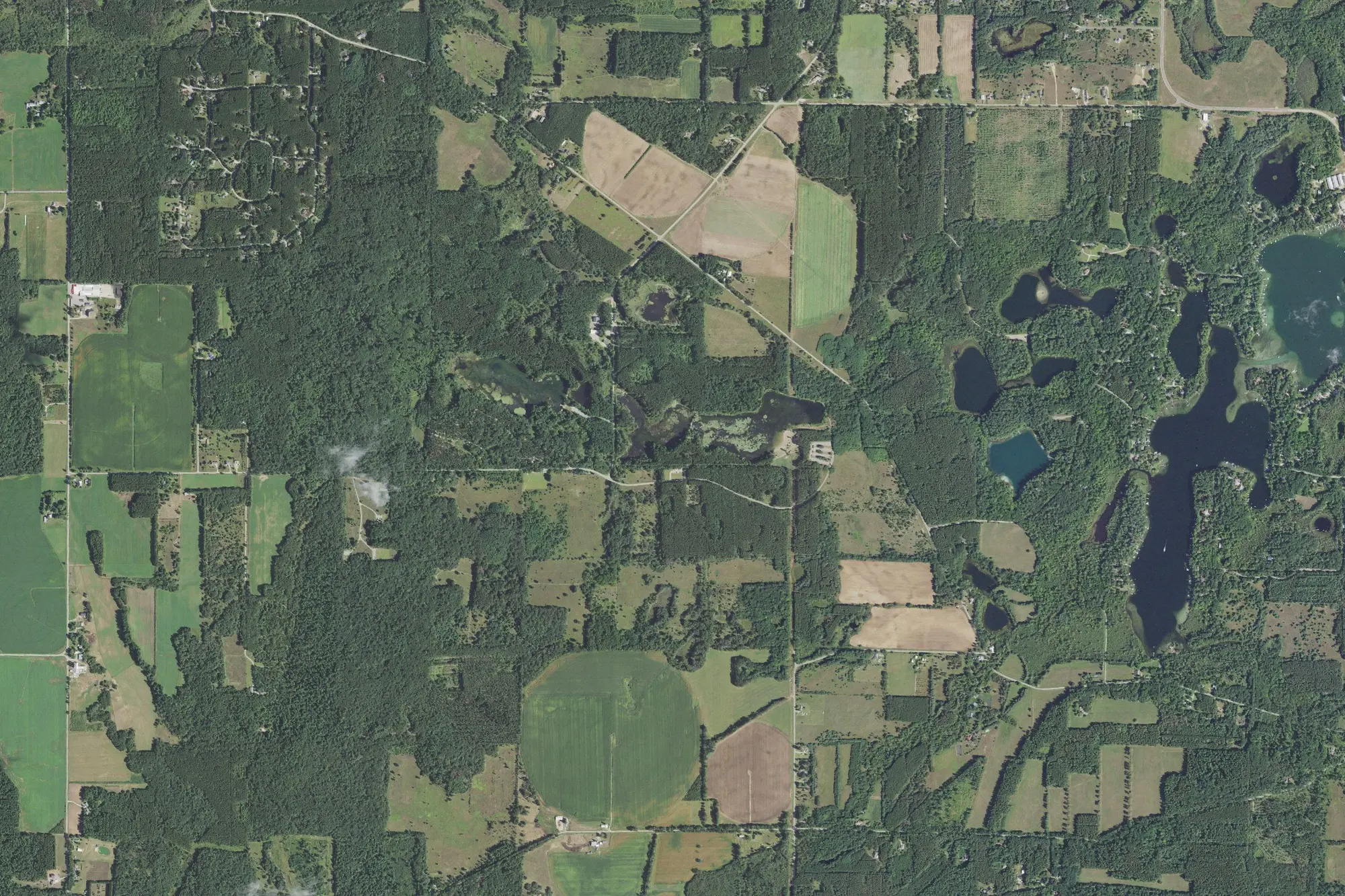 Aerial view of Hartman Creek State Park