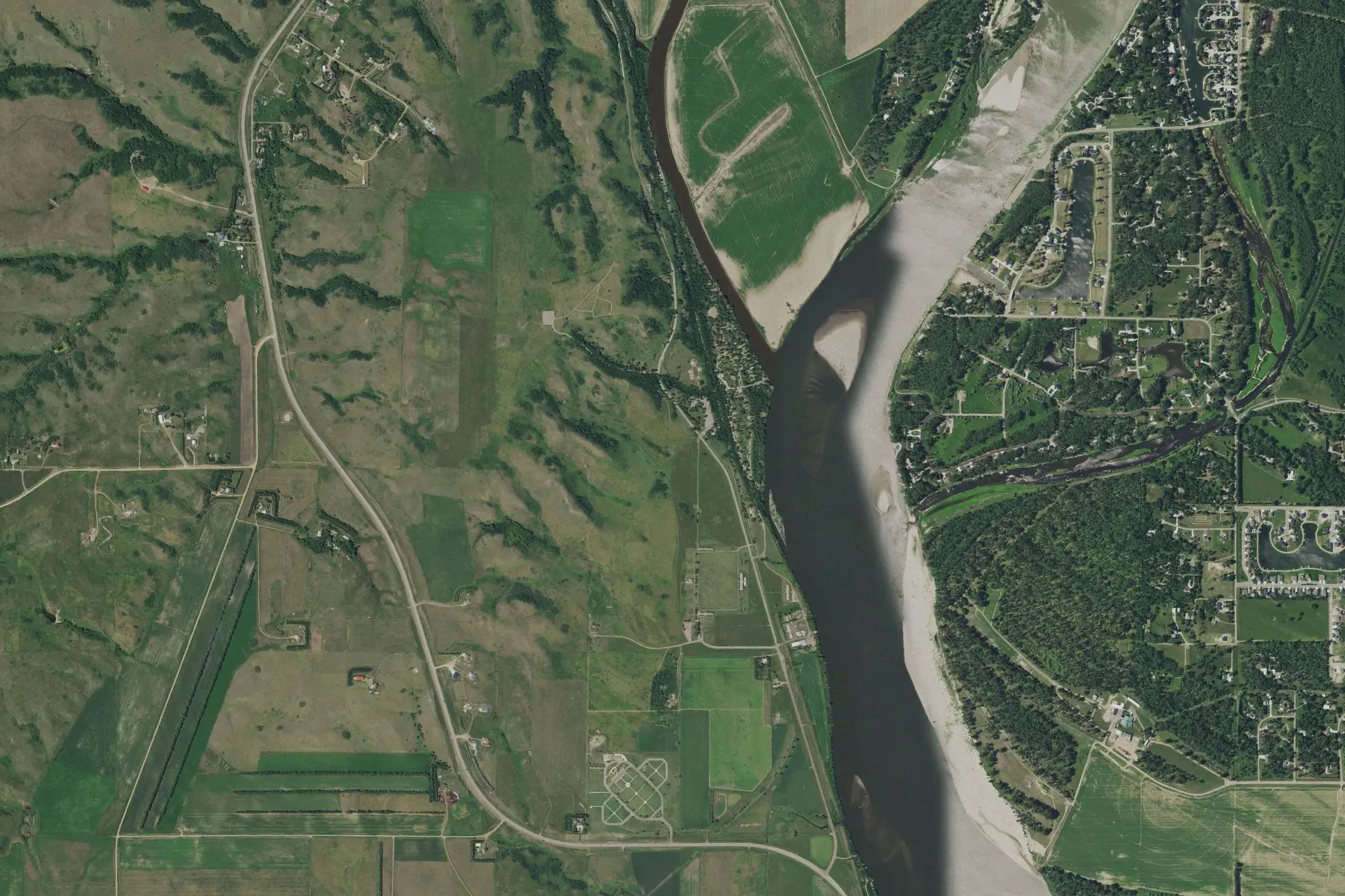 Aerial view of Fort Abraham Lincoln State Park