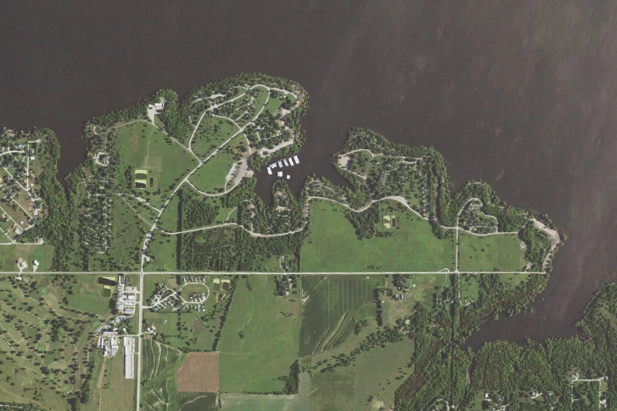 Aerial view of Pomona State Park