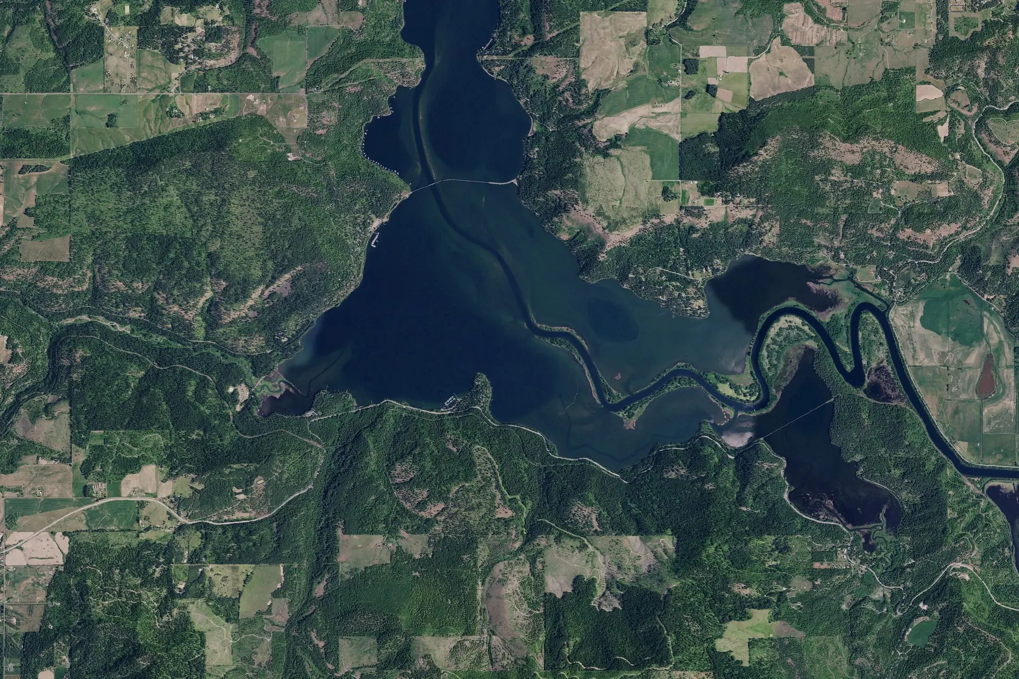 Aerial view of Heyburn State Park