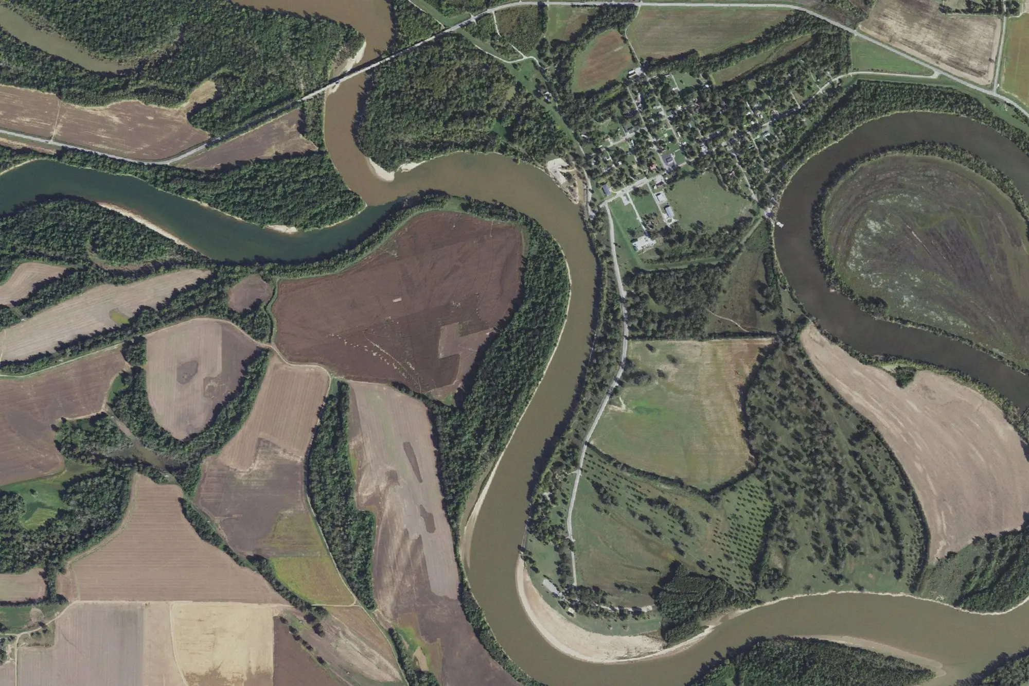Aerial view of Jacksonport State Park