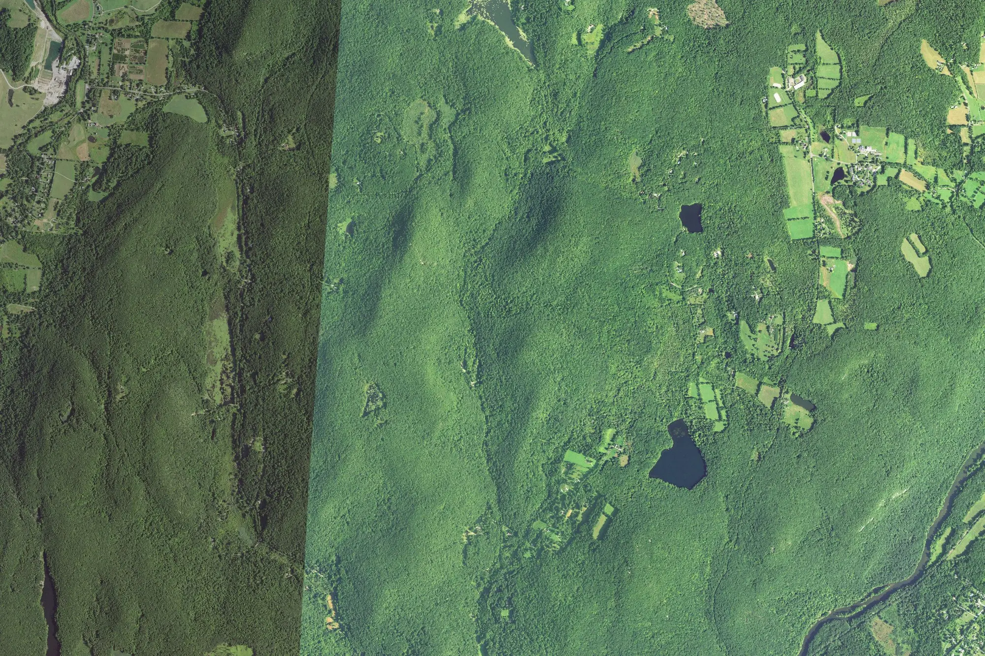 Aerial view of Macedonia Brook State Park