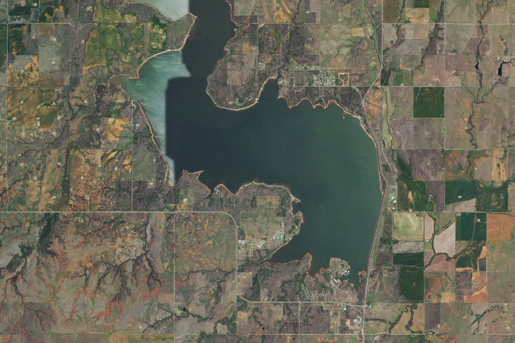 Aerial view of Foss State Park