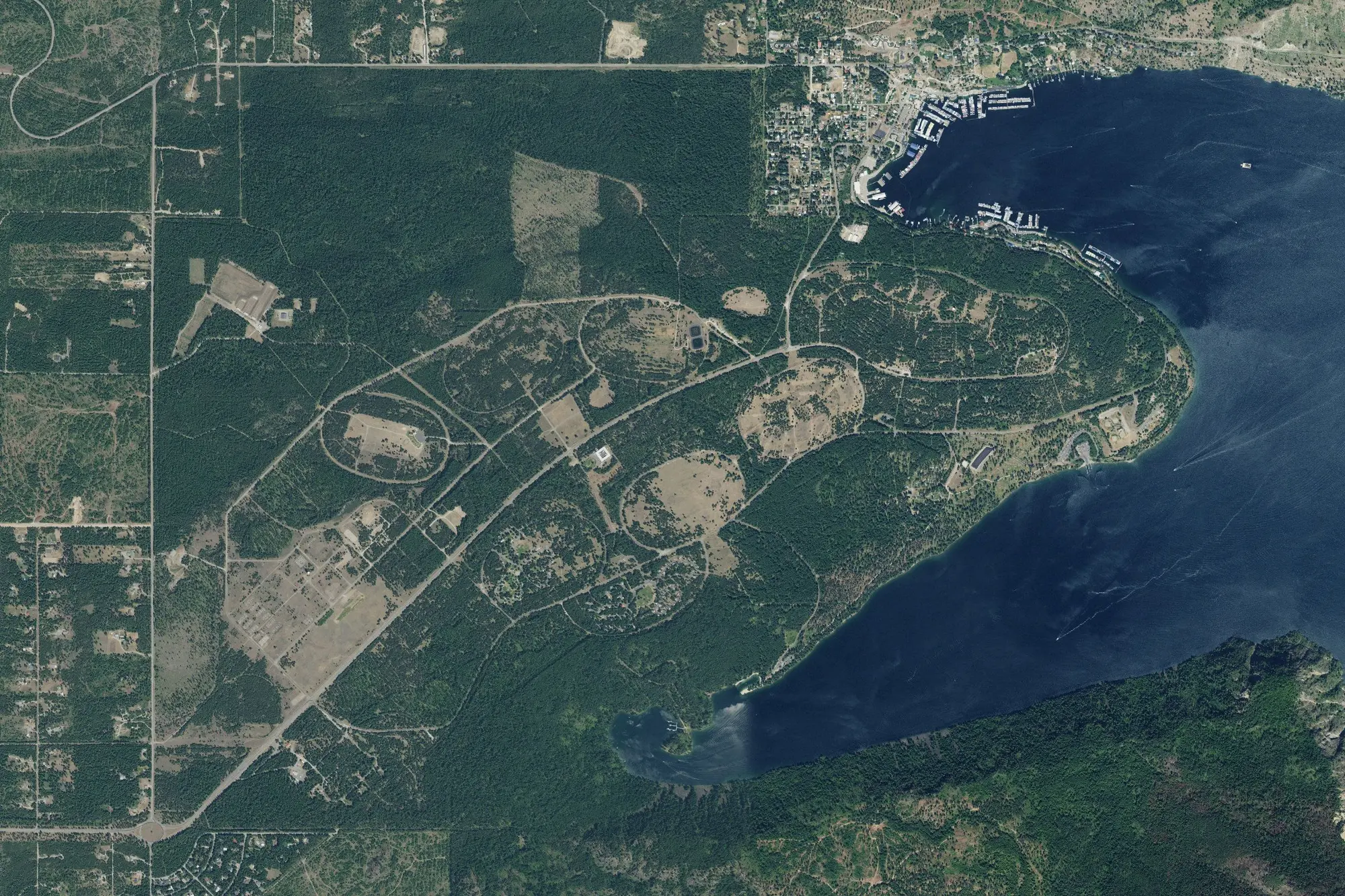 Aerial view of Farragut State Park