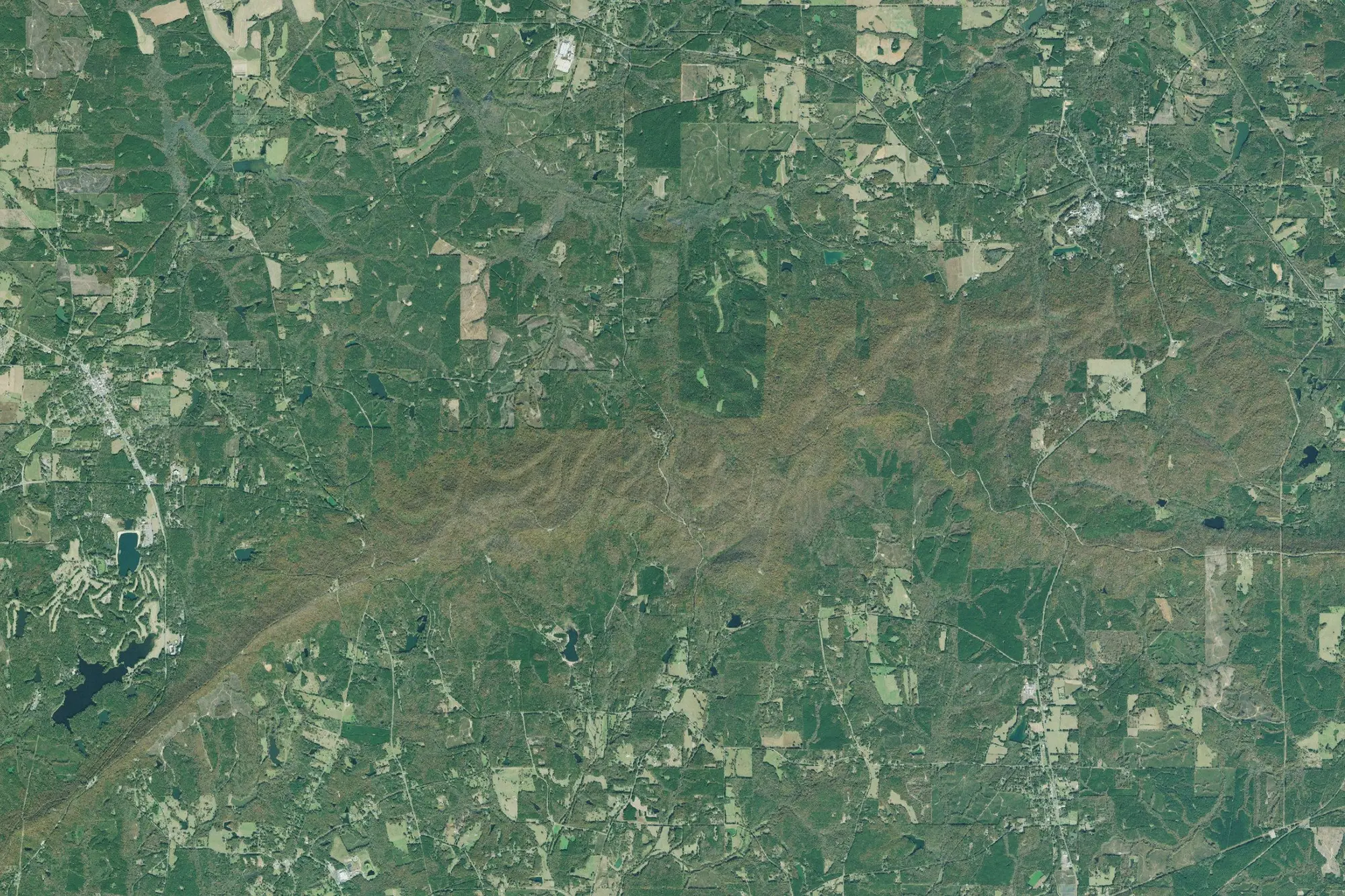 Aerial view of F. D. Roosevelt State Park