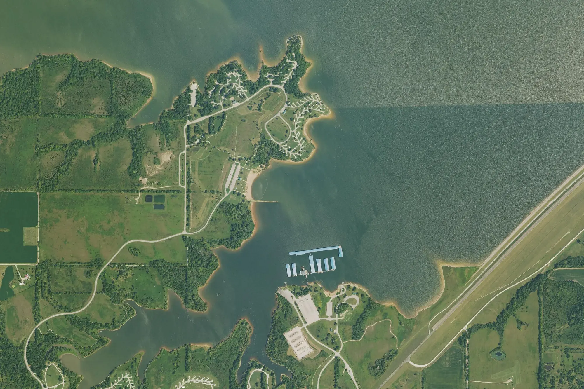 Aerial view of Hillsdale State Park