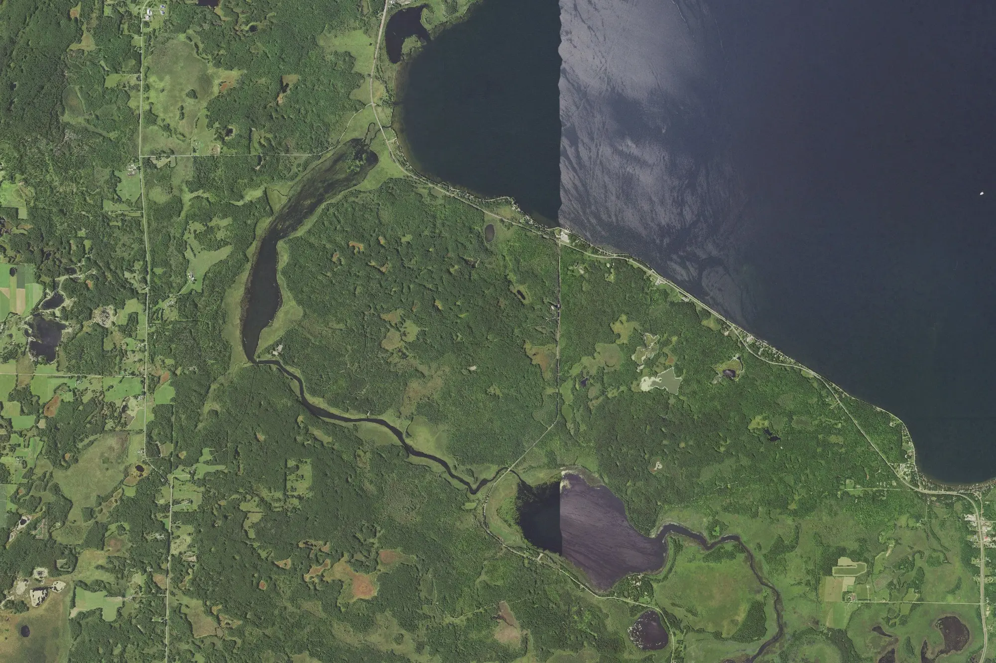 Aerial view of Mille Lacs Kathio State Park