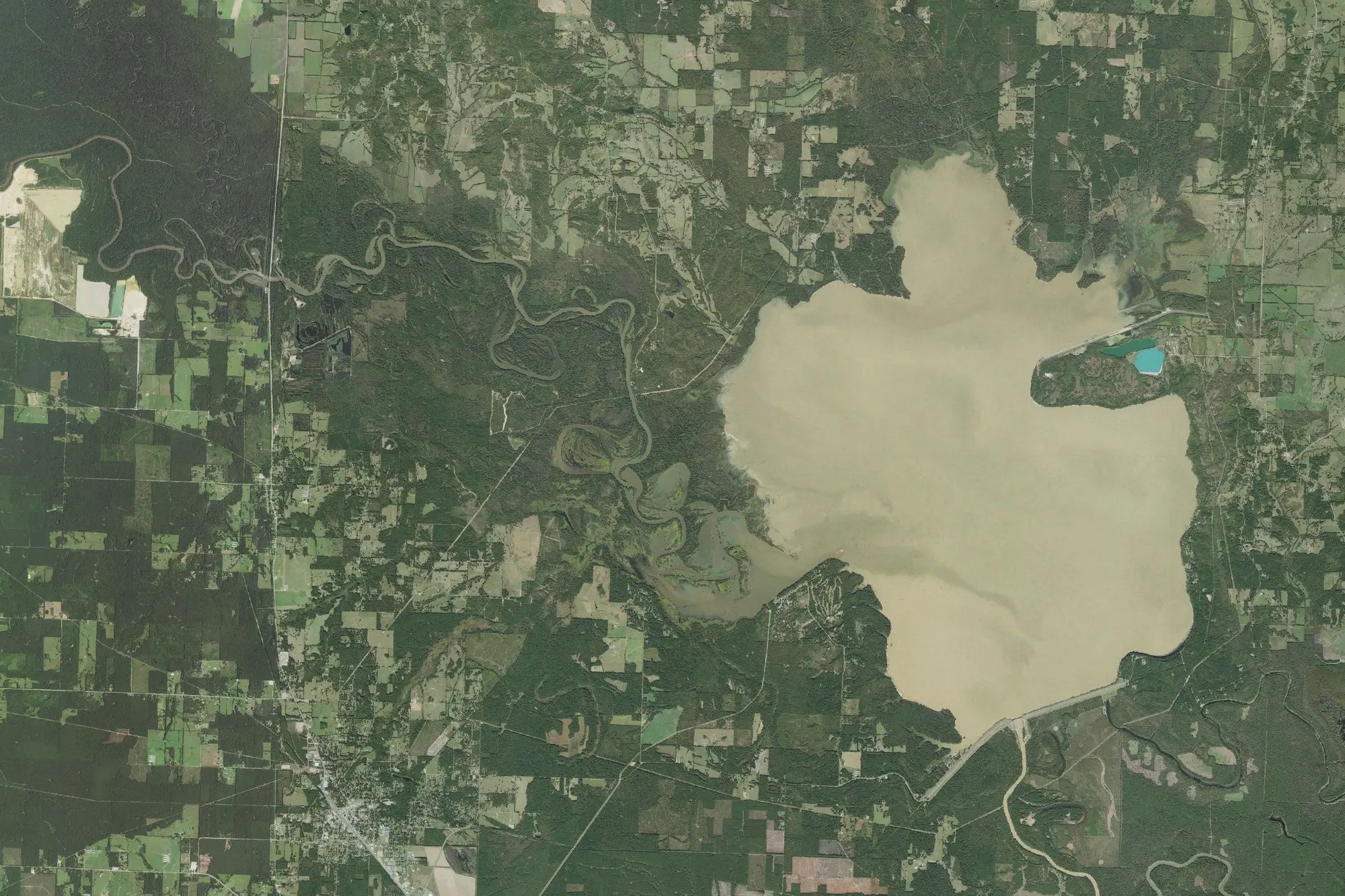 Aerial view of Millwood Recreation Area