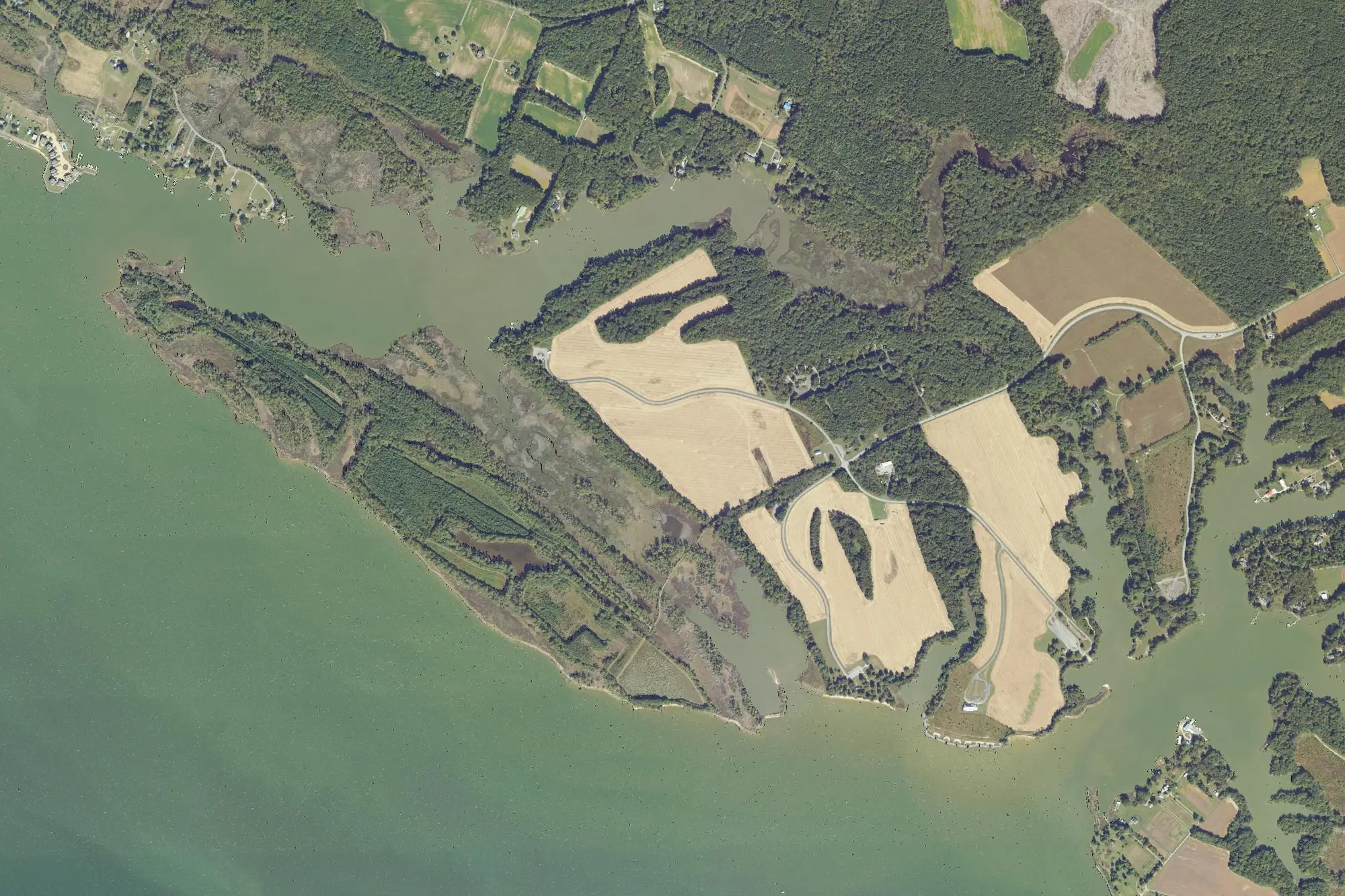 Aerial view of Belle Isle State Park