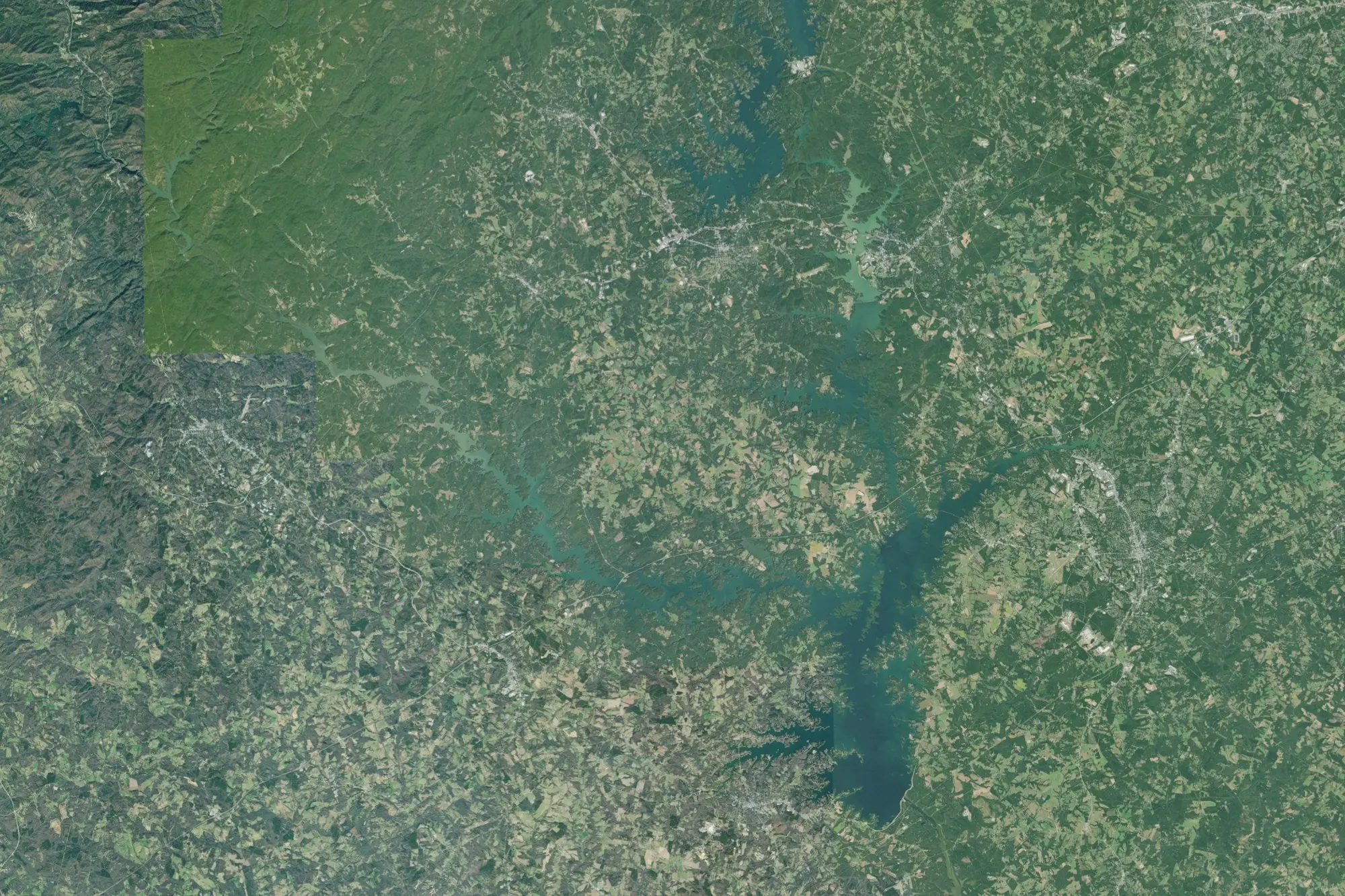 Aerial view of Hartwell Recreation Area