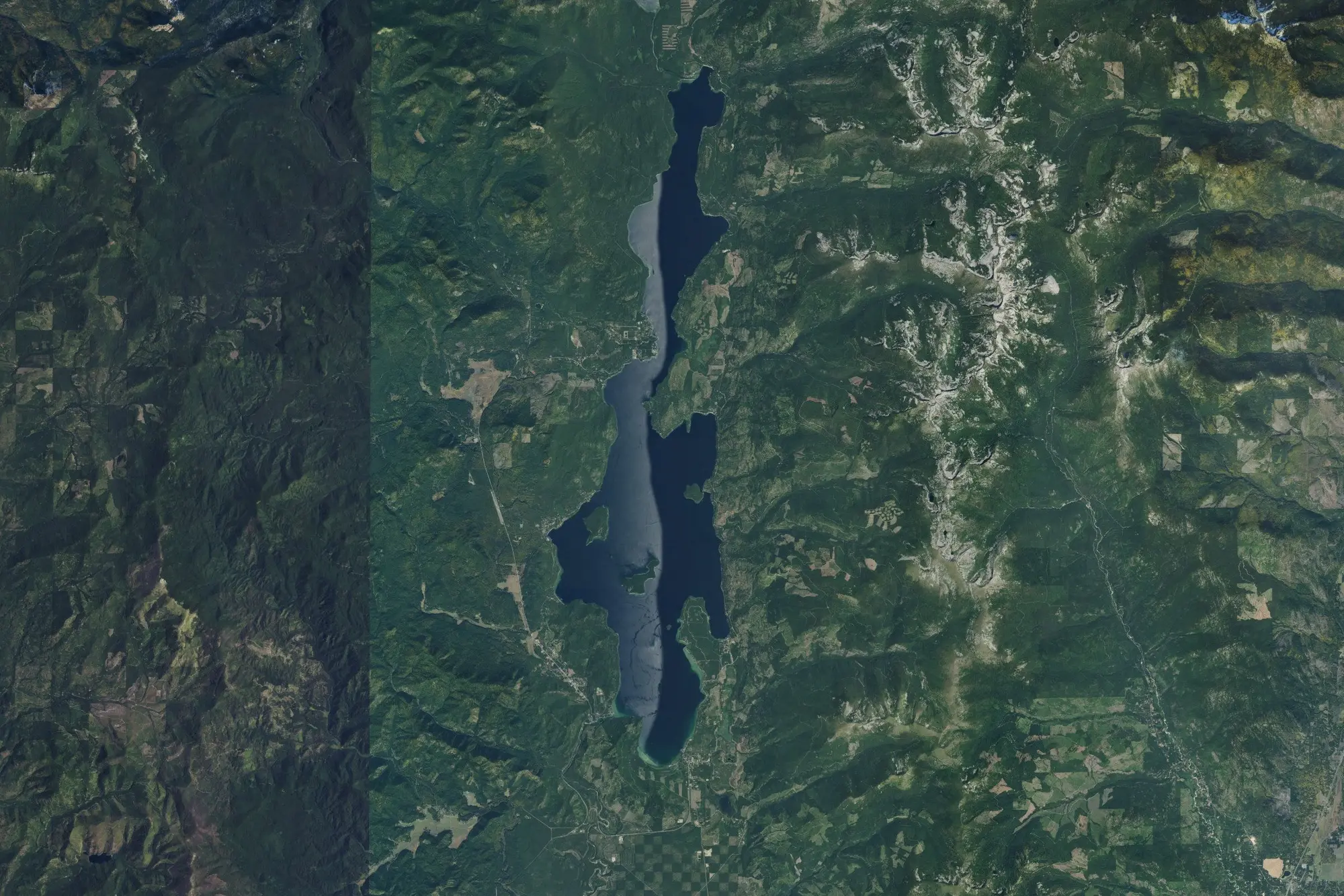 Aerial view of Priest Lake State Park