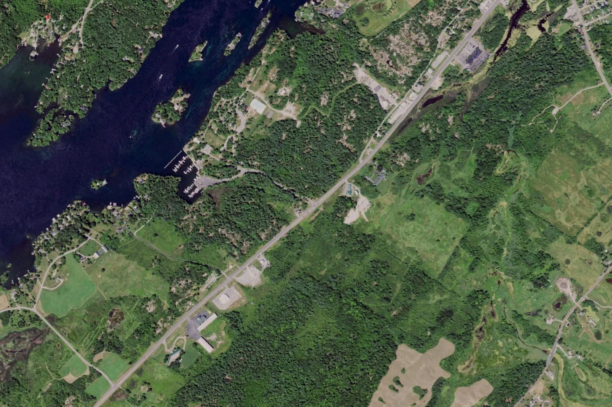 Aerial view of Keewaydin State Park