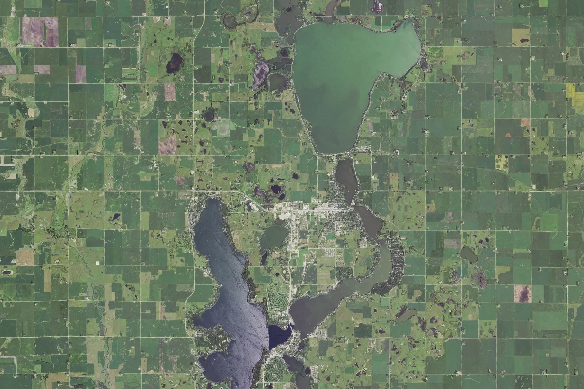 Aerial view of Gull Point State Park