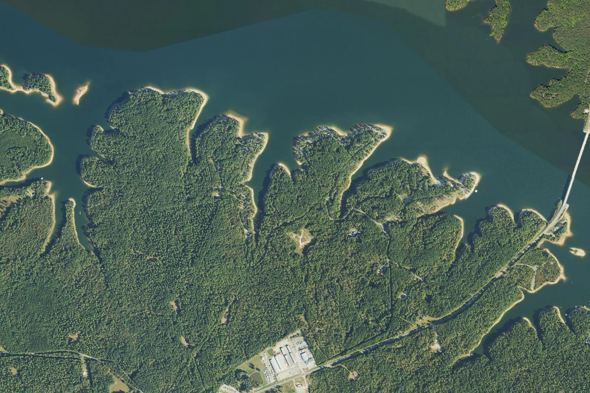 Aerial view of Elijah Clarke State Park