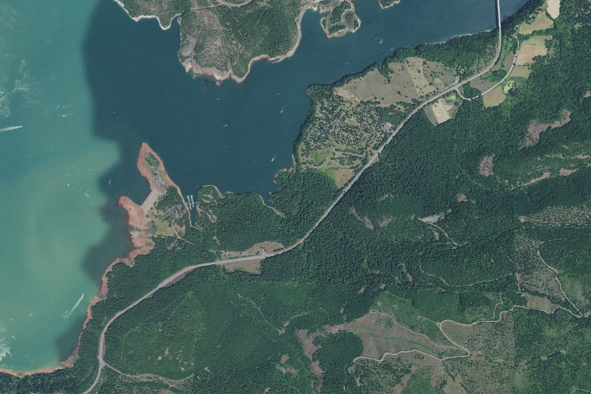 Aerial view of Joseph H. Stewart State Recreation Area