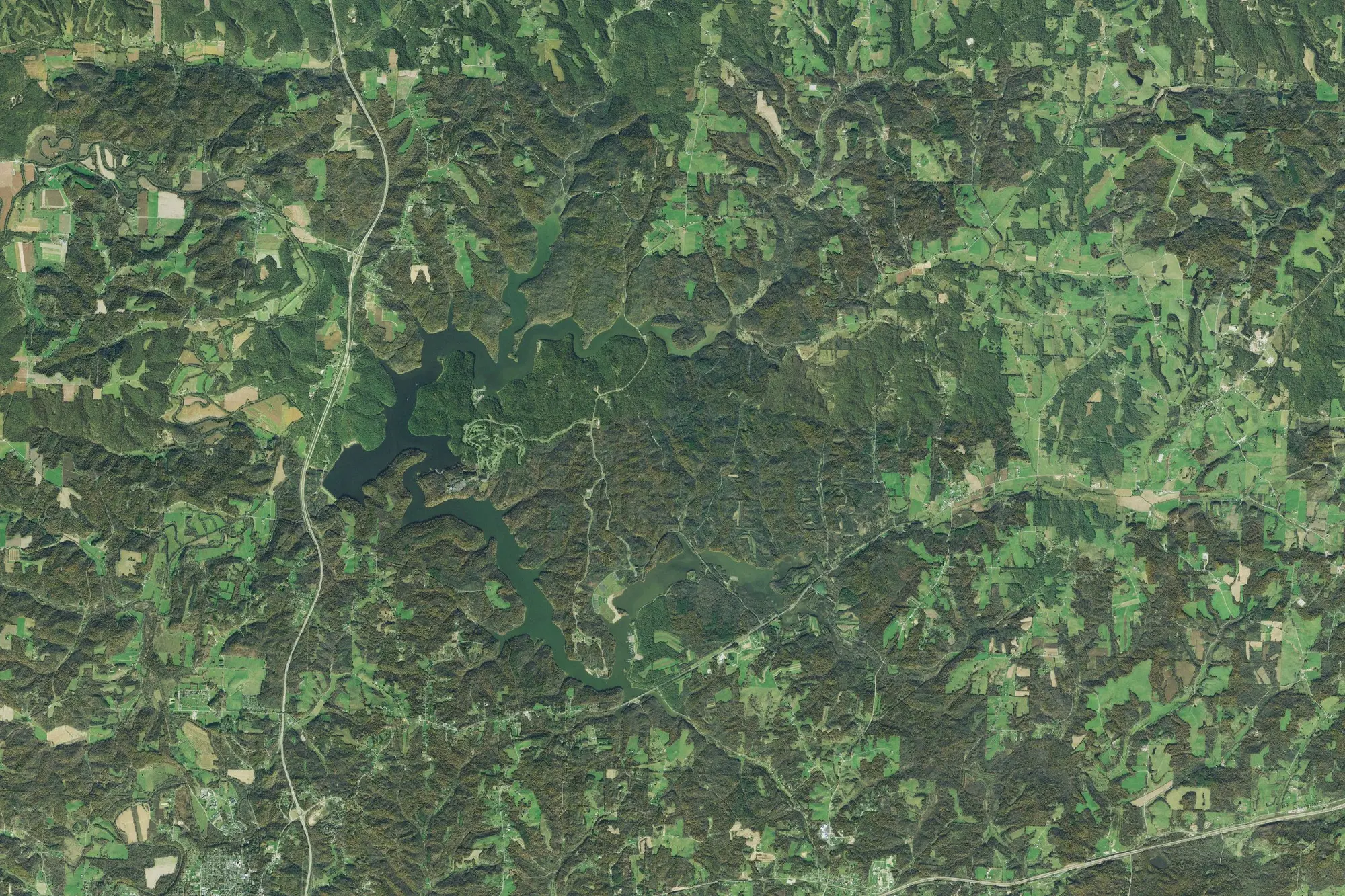 Aerial view of Salt Fork State Park