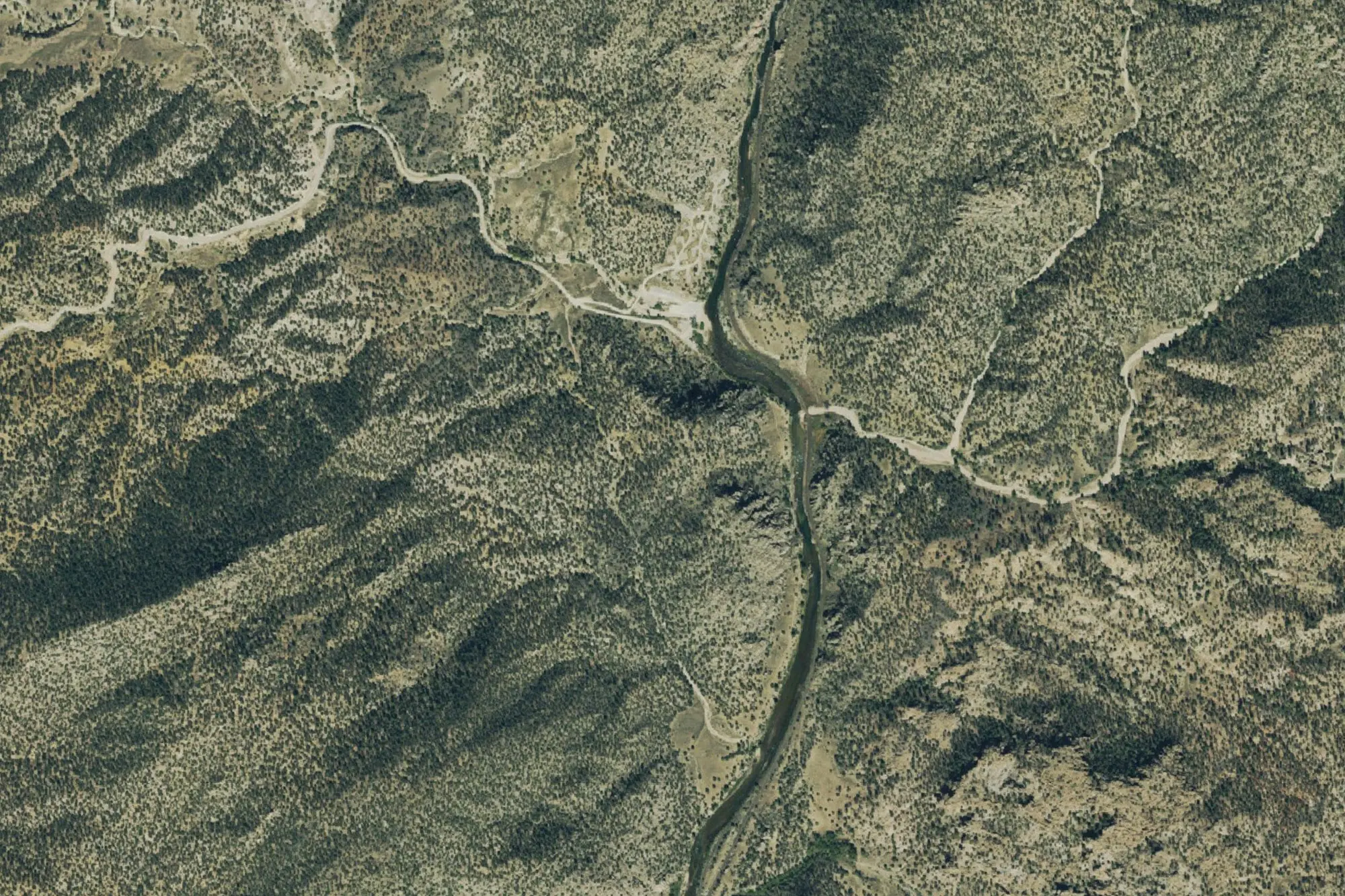 Aerial view of Arkansas Headwaters Recreation Area - Hecla Junction (Recreation and Public Purposes Site)