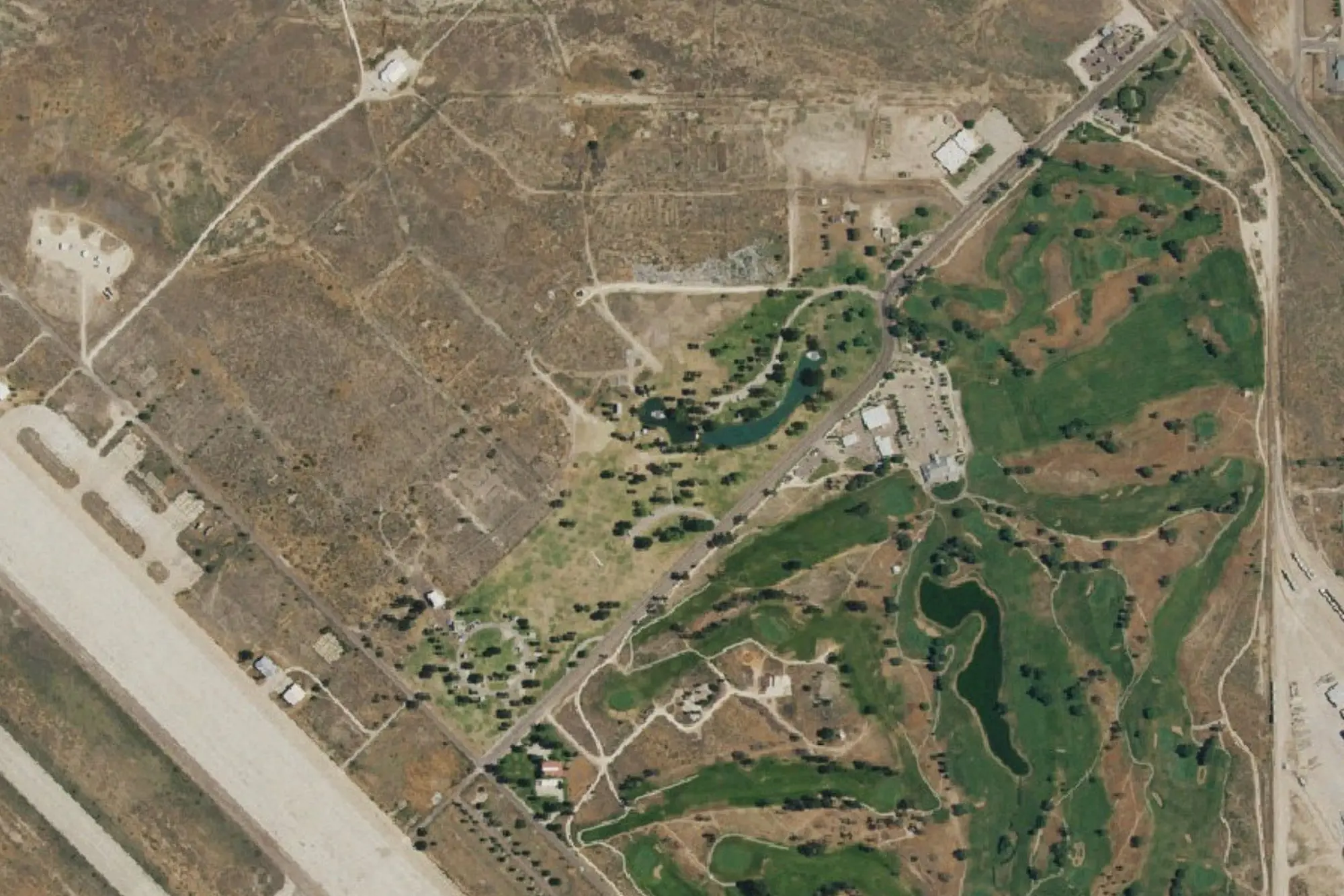 Aerial view of Harry McAdams Park