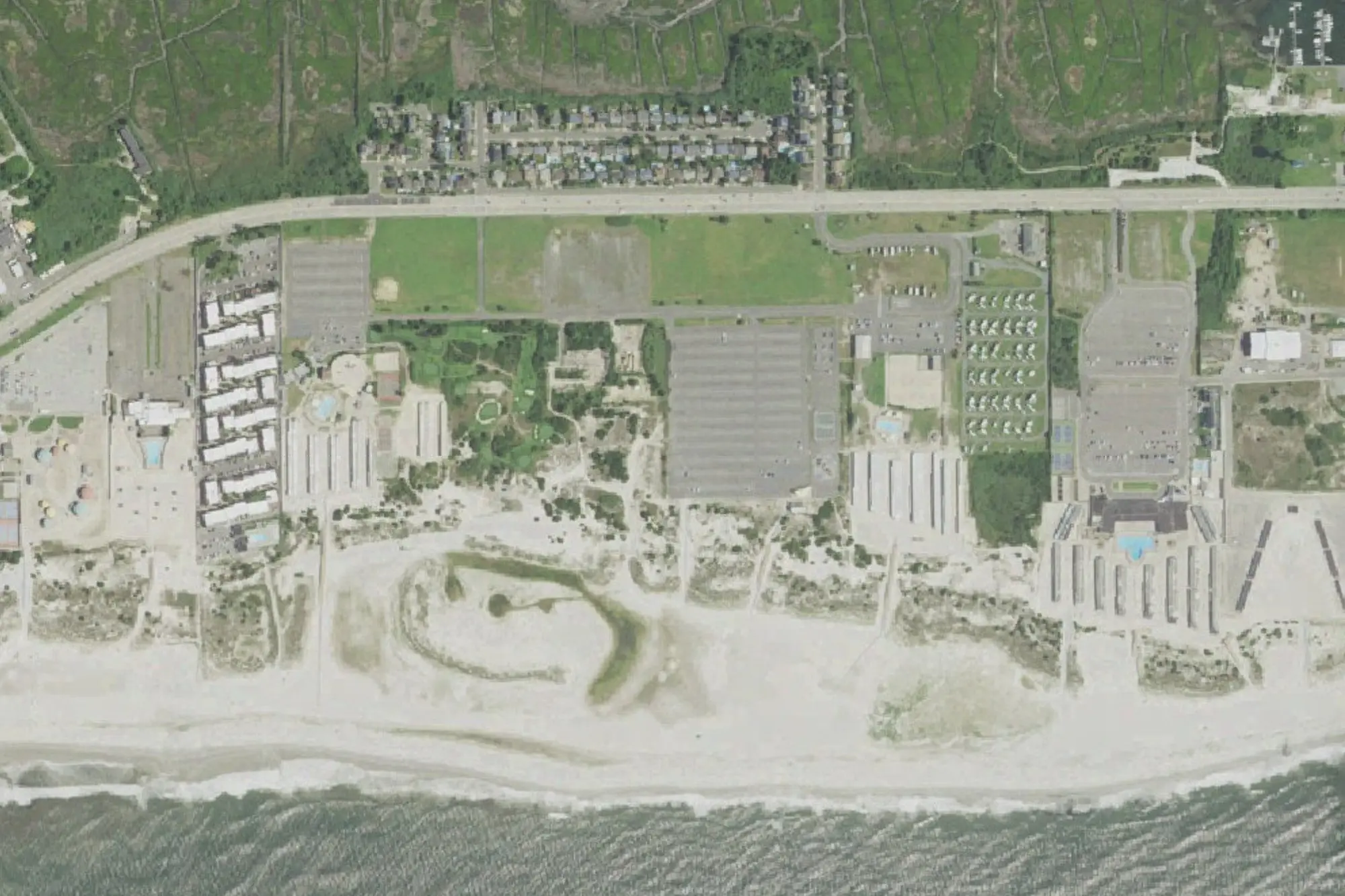 Aerial view of Nassau Beach County Park