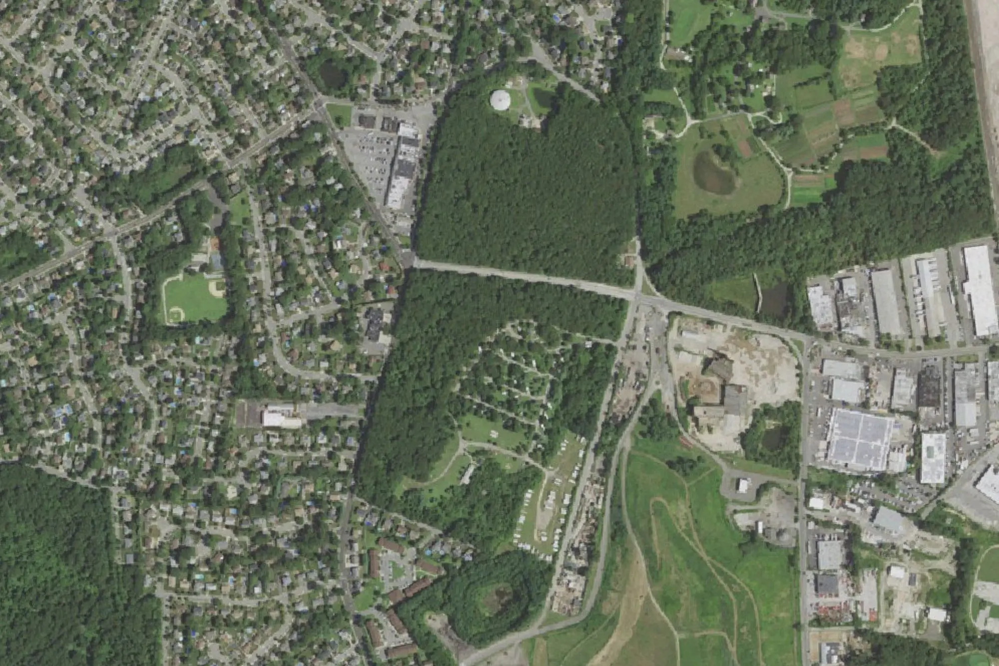 Aerial view of Battle Row County Park