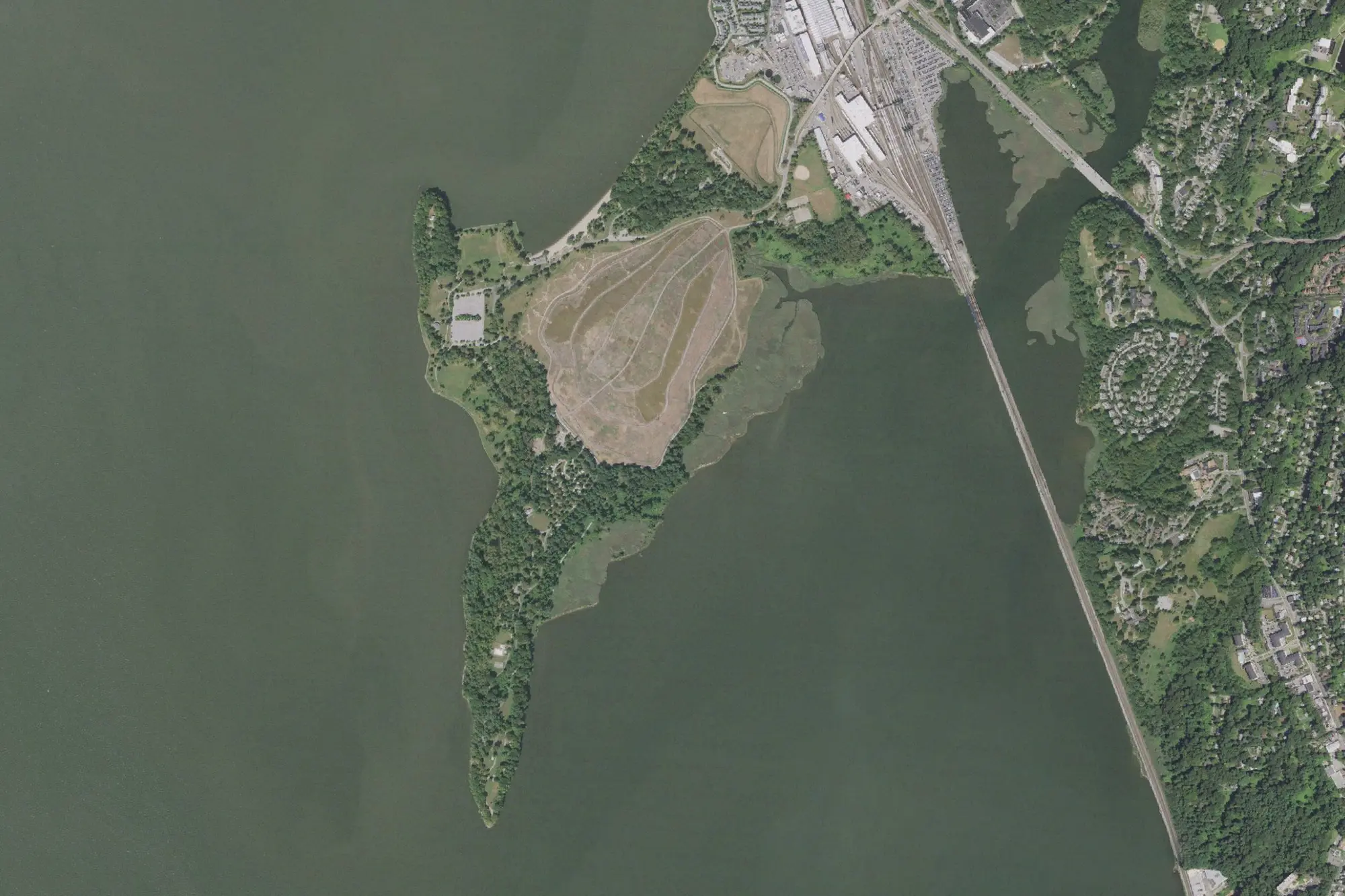 Aerial view of Croton Point County Park
