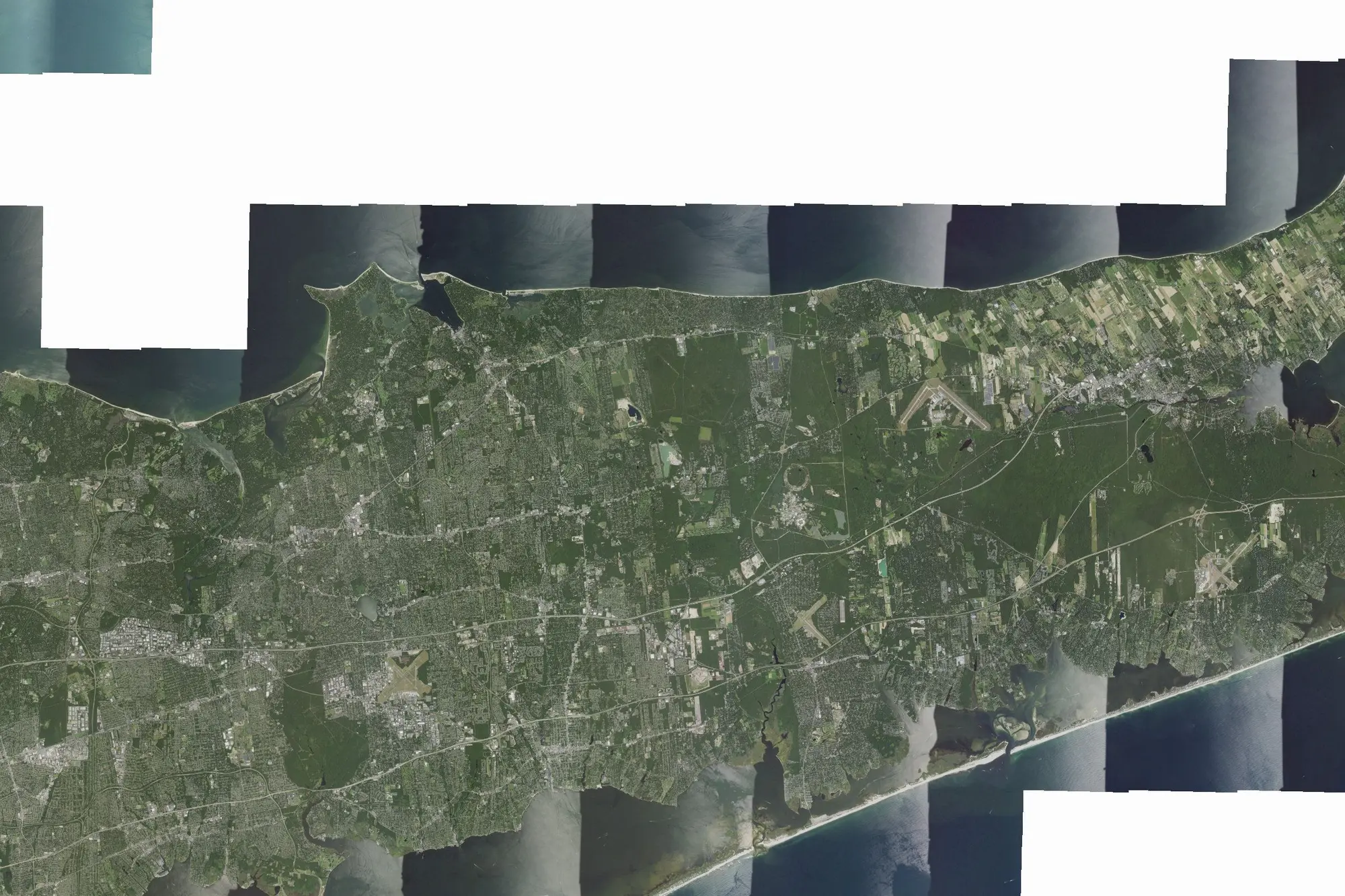 Aerial view of County Of Suffolk Land