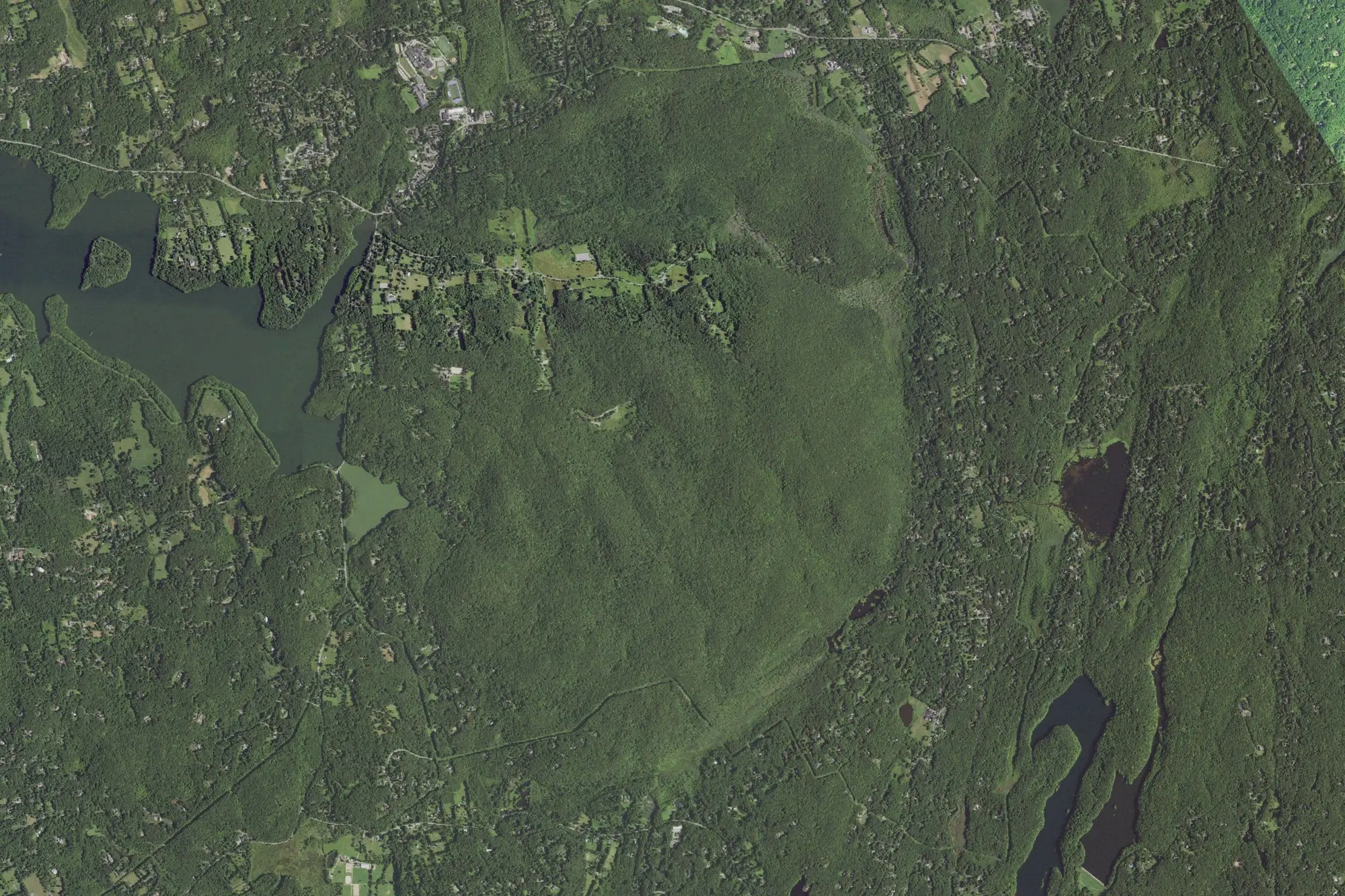 Aerial view of Ward Pound Ridge County Park